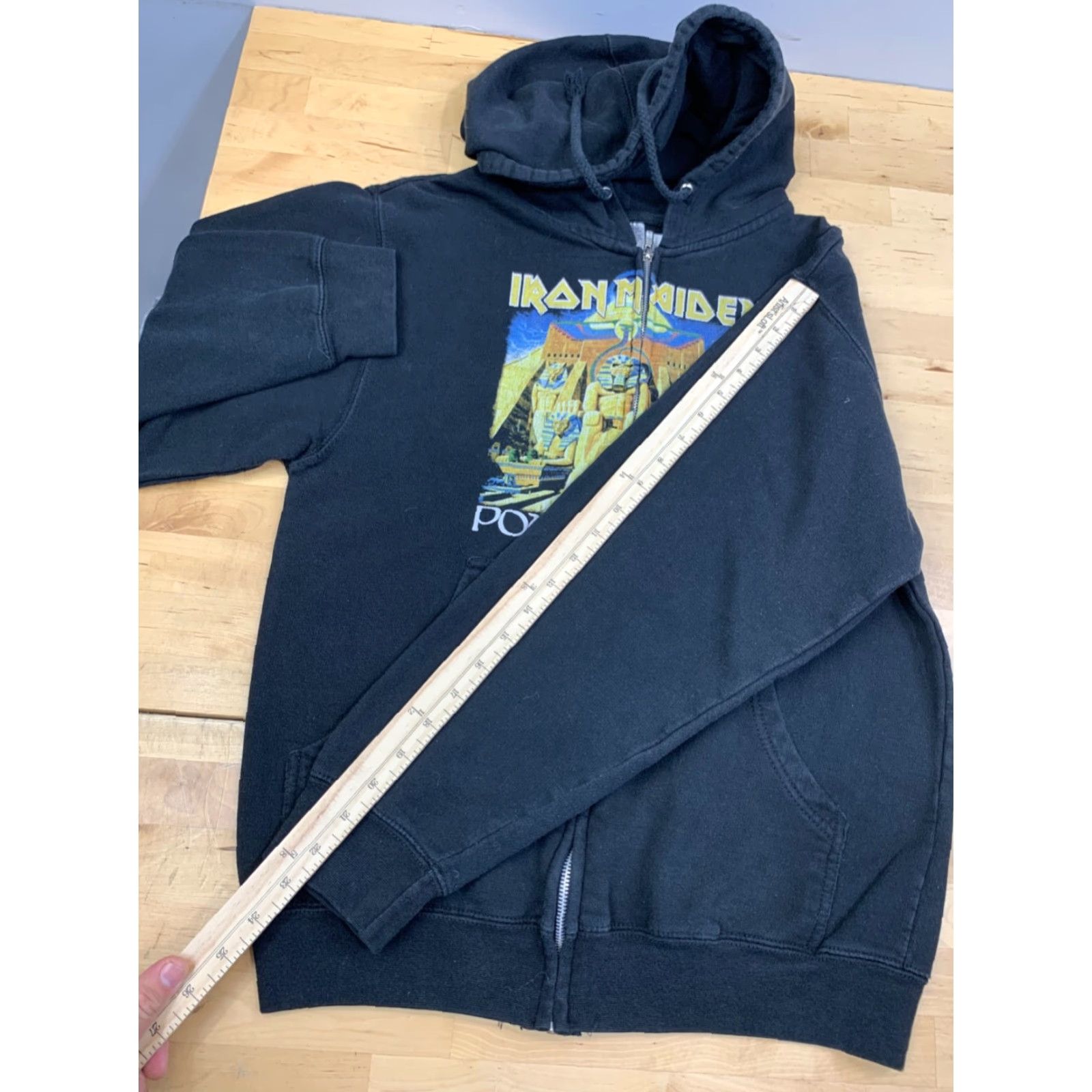 Vintage Iron Maiden Powerslave Jacket S Men Black Vintage No 84-85 Slavery Tour Rock Band Metal Shirt Size US S / EU 44-46 / 1 - 6 Thumbnail
