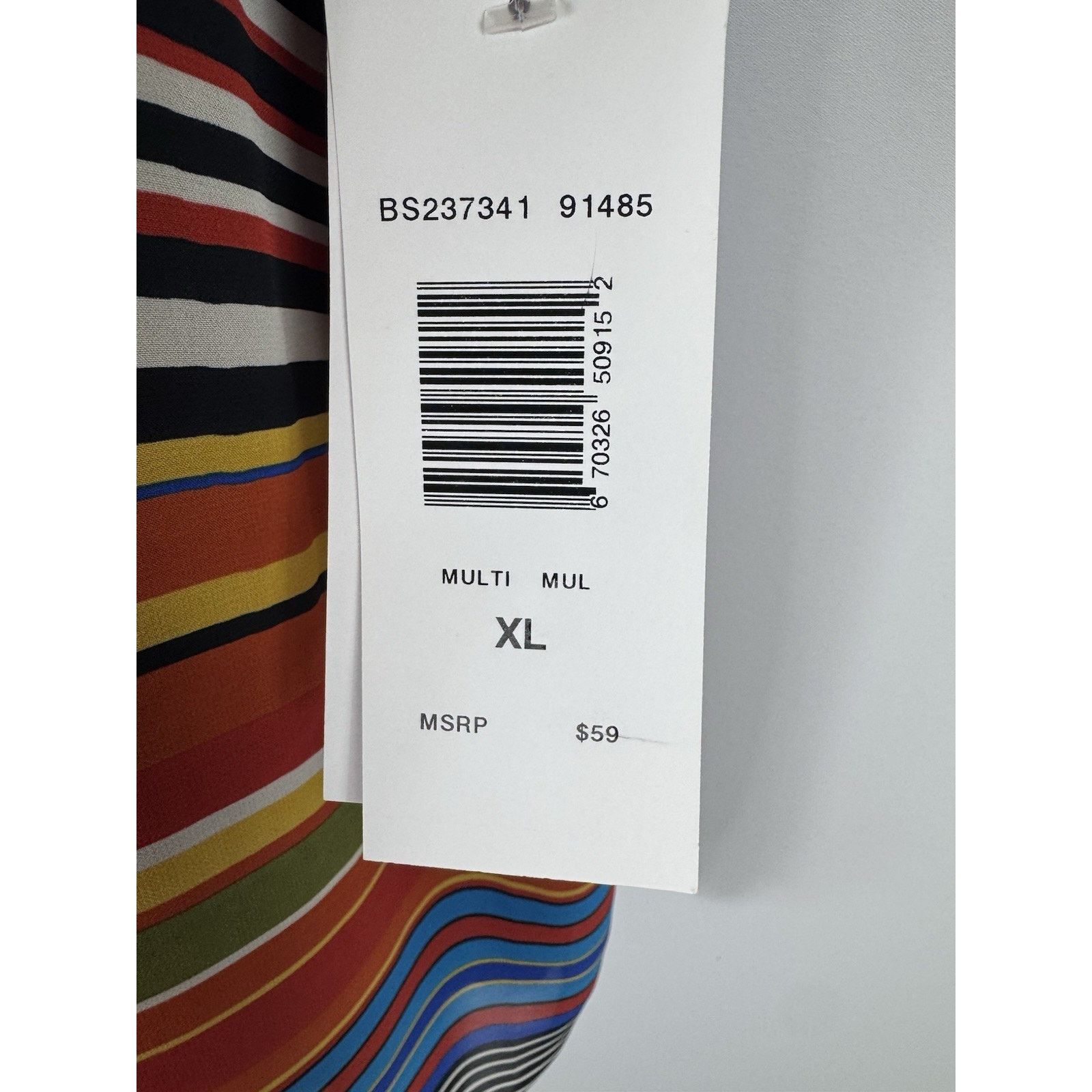 Other Sunny Leigh Chiffon Striped Rayon Jersey Knit Blouse NWT X-L Size XL / US 12-14 / IT 48-50 - 5 Thumbnail