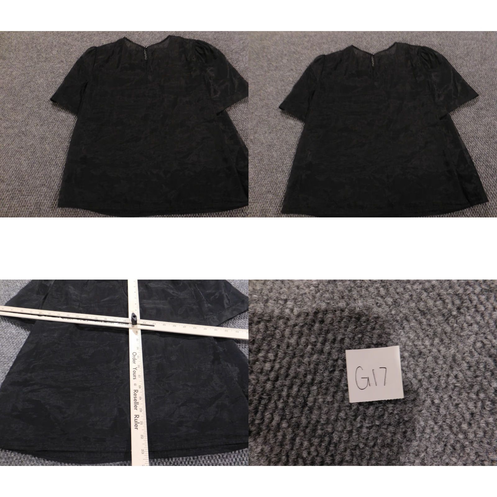 Vintage A New Day Blouse Shirt Womens Large L Black Sheer Round Neck Pullover Casual Button Bas ic Polyester Regular Down 90s? Size L / US 10 / IT 46 - 8 Thumbnail