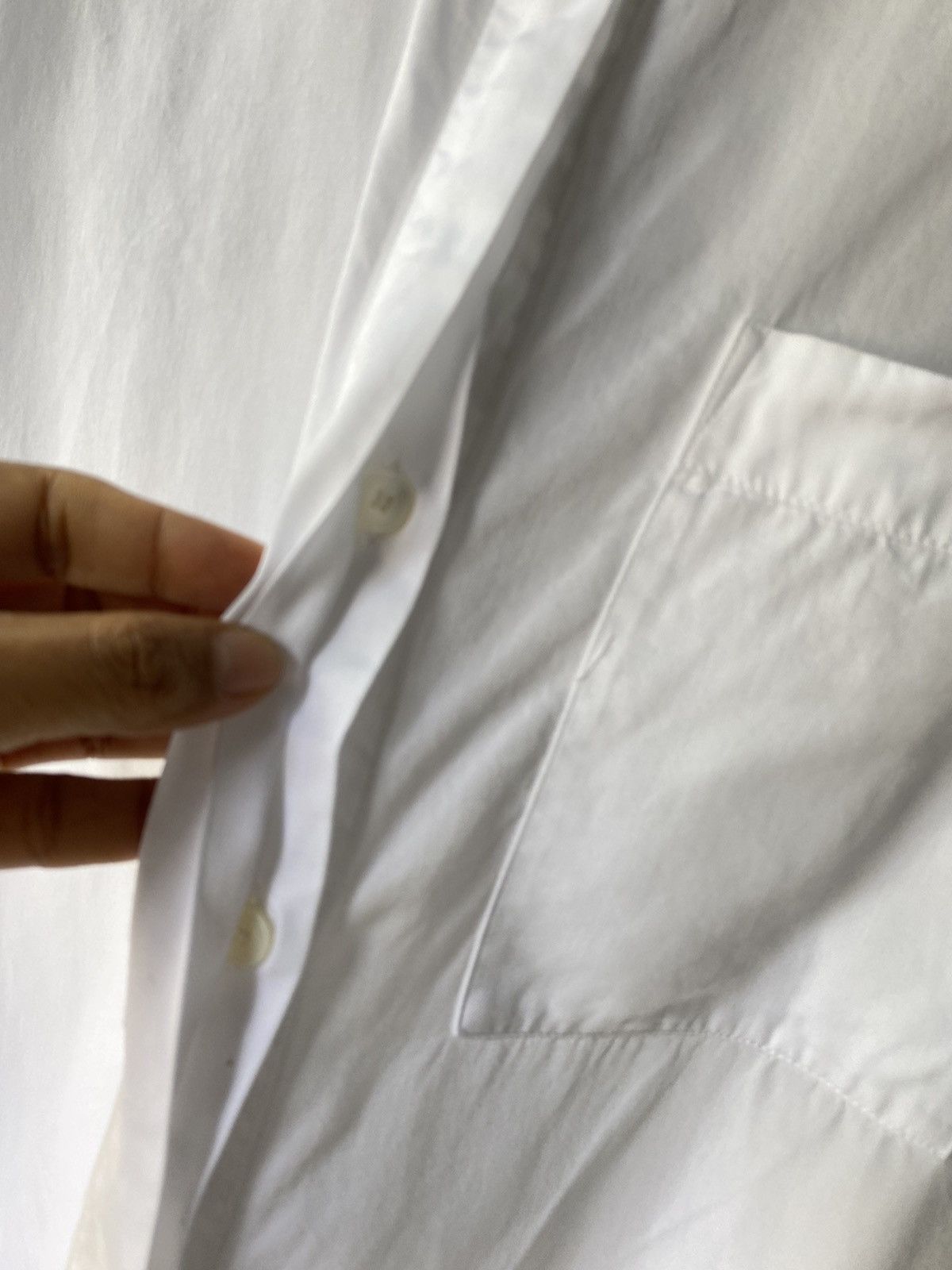 Acne Studios Acne Studios White Hidden Button Long Sleeve Shirt Size XS / US 0-2 / IT 36-38 - 5 Thumbnail