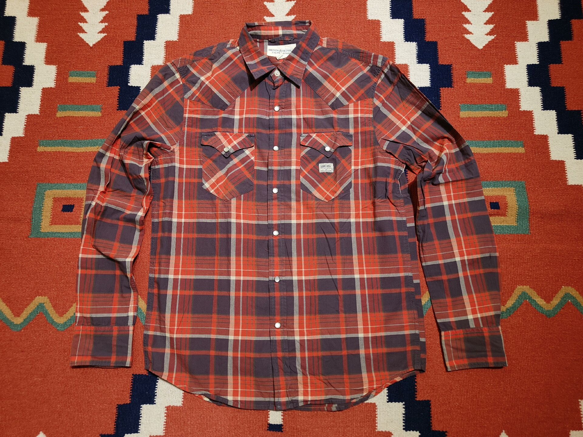 RRL Ralph Lauren RRL Western Plaid Shirt Polo Ralph Lauren Size US M / EU 48-50 / 2 - 1 Thumbnail