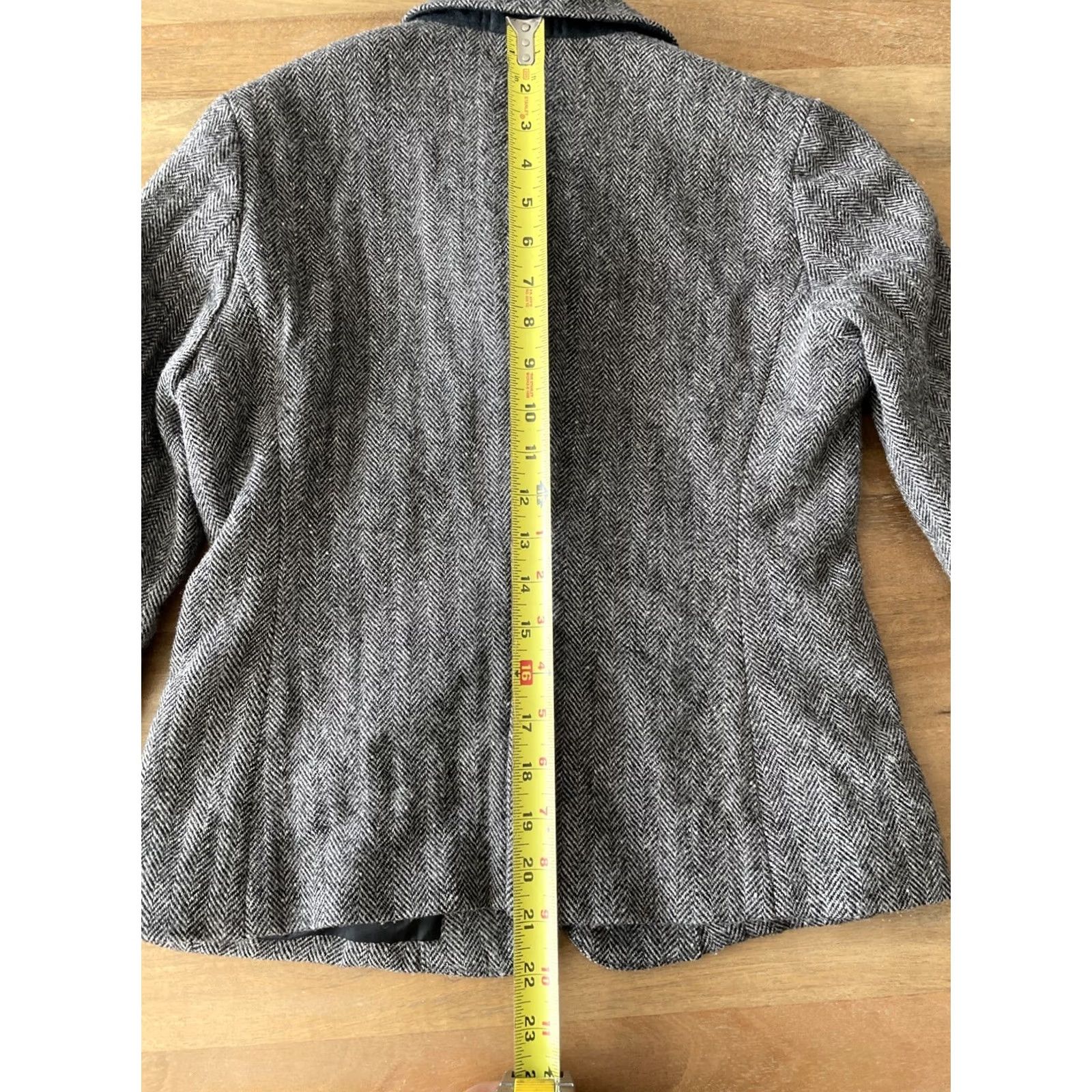 Uniqlo Uniqlo Blazer Womens S Tweed Herringbone Wool Blend Notch Lapel Regular Jacket Size S / US 4 / IT 40 - 7 Thumbnail