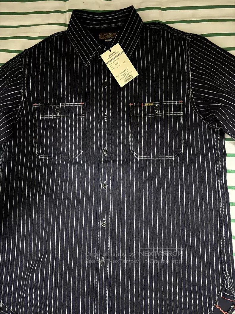 Iron Heart Iron Heart Heavy undyed striped cargo shirt Size US L / EU 52-54 / 3 - 3 Thumbnail