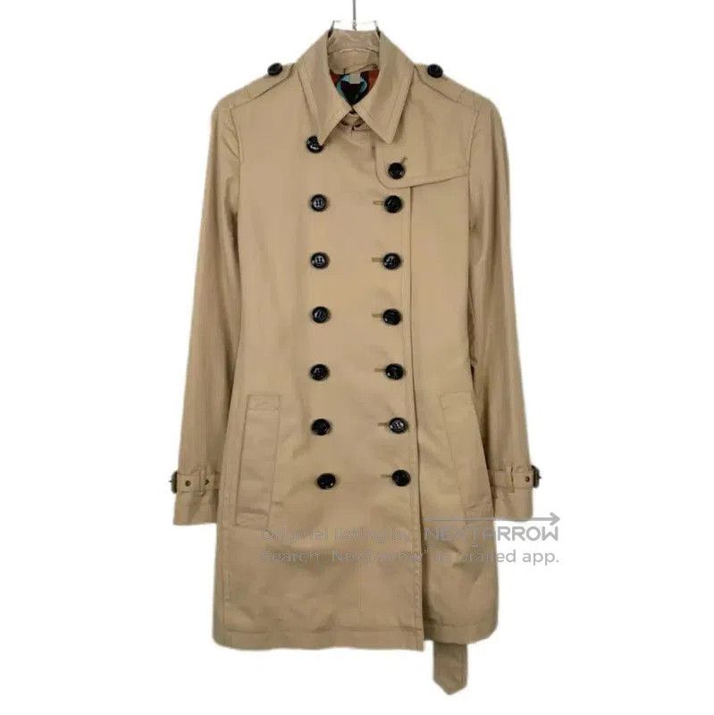 Burberry Brown Cotton Women's Trench Coat.