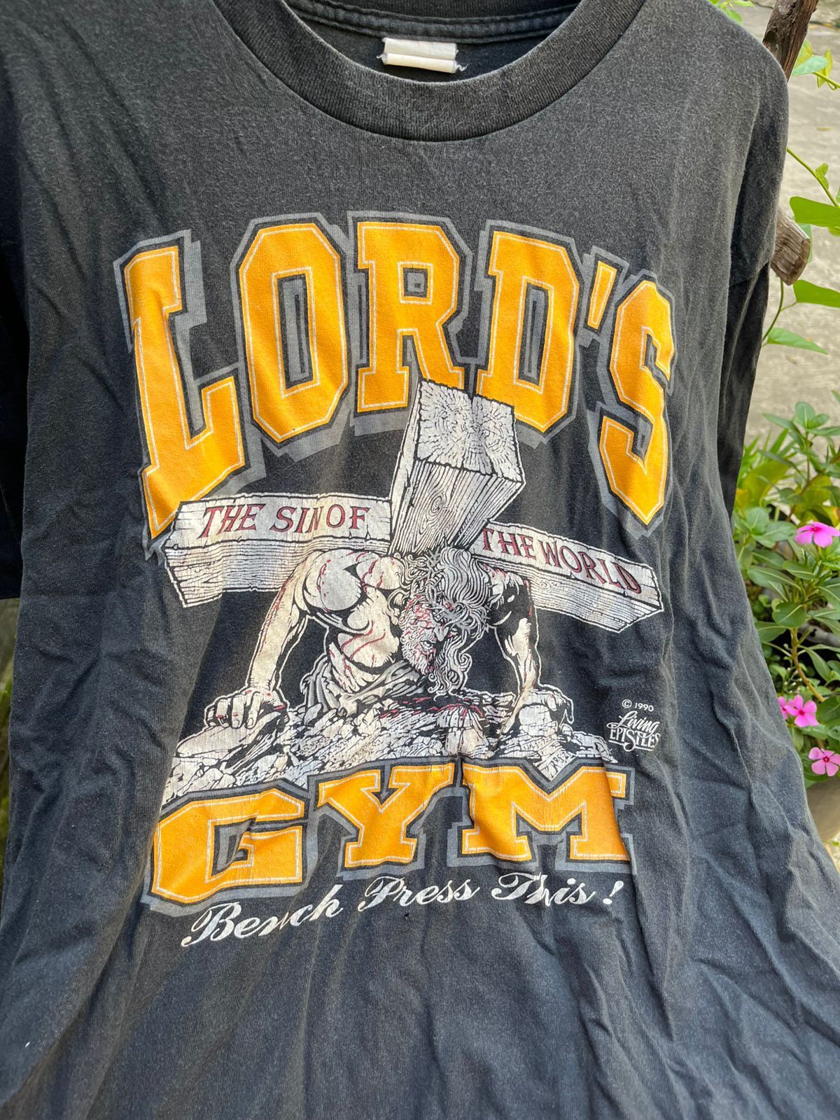 Vintage vintage jesustee 90 lords gym living epistles tag tee tshirt Size US XL / EU 56 / 4 - 3 Thumbnail