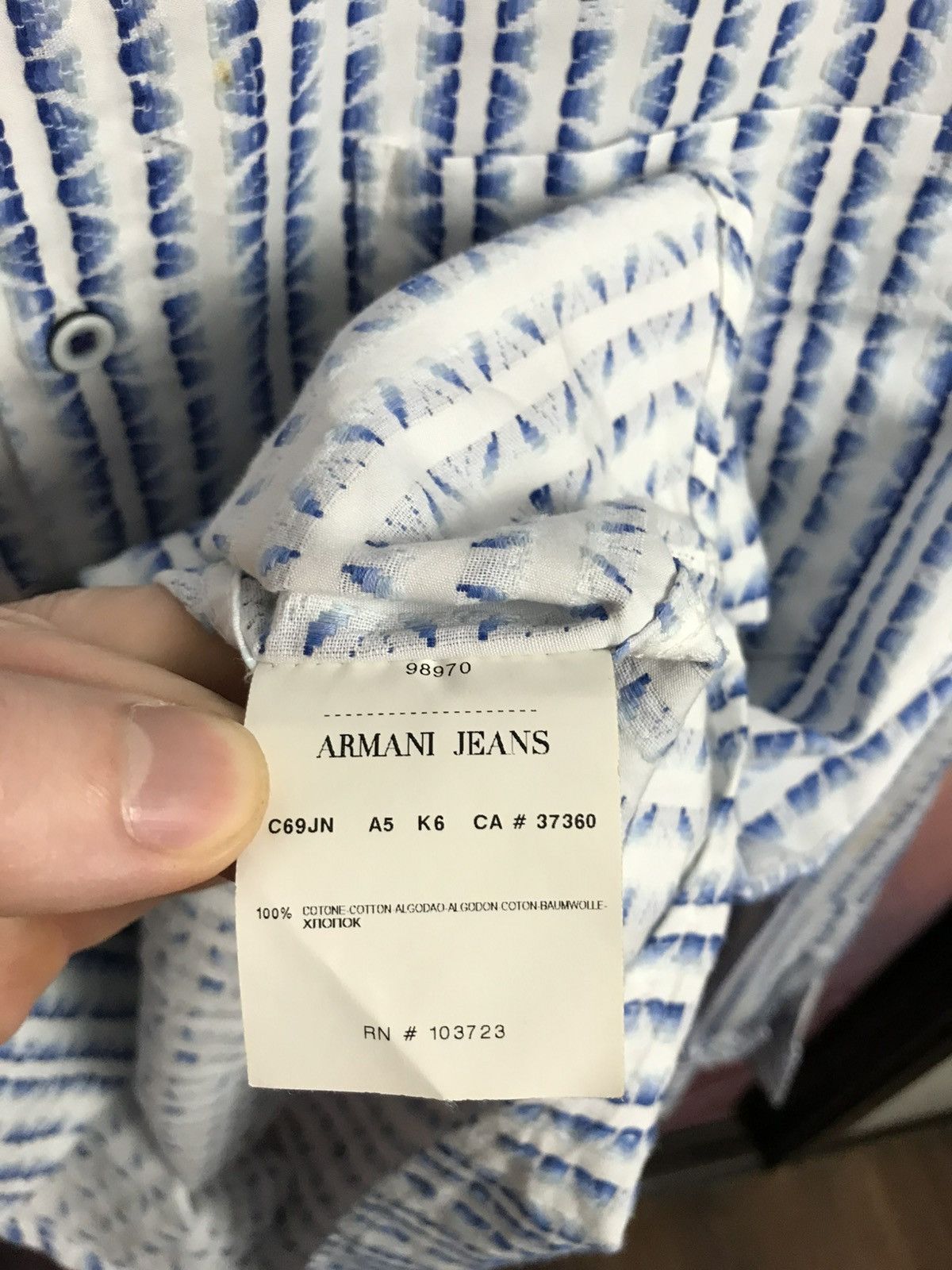 Armani Armani luxury streetwear shirt Size US L / EU 52-54 / 3 - 6 Thumbnail