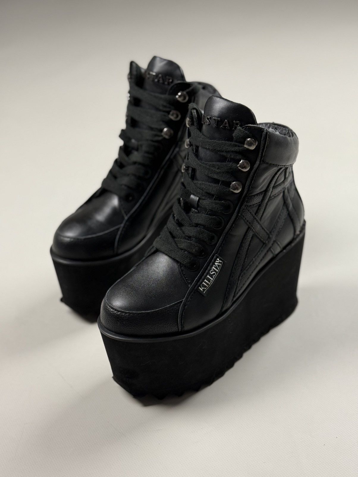 Killstar Killstar Ladies Gothic Platform PVC Sneakers Shoes Boots Size US 5 / IT 35 - 11 Thumbnail