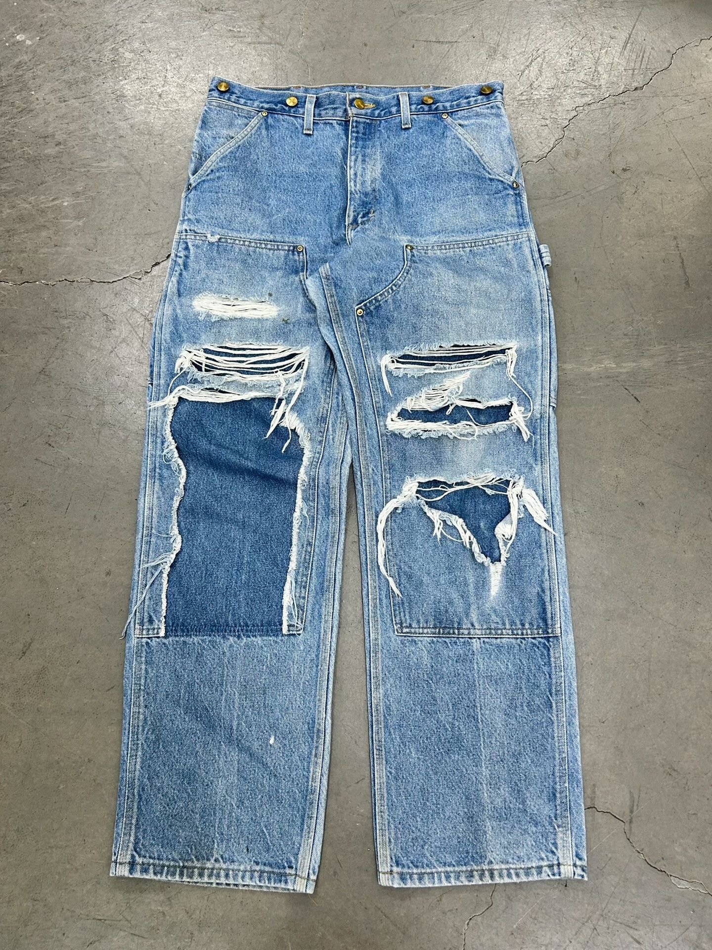 Vintage Vintage Carhartt B07 Denim Double Knee Pants Size US 34 / EU 50 - 1 Thumbnail