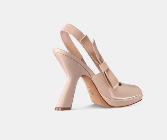 Dior o1w1db11224 Sweet-D Slingback Pumps in Nude Size US 12 / IT 42 - 3 Thumbnail