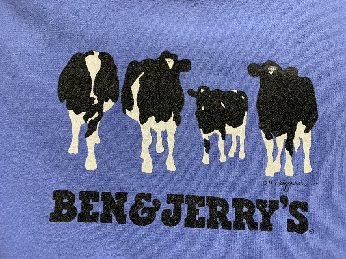 Hanes Vintage Ben & Jerrys 1990th single t-shirt made in Usa cow Size US L / EU 52-54 / 3 - 5 Thumbnail