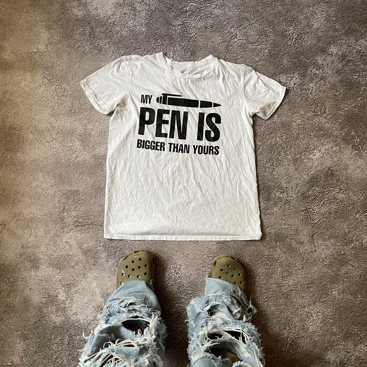 Vintage Vintage Y2K Graphic Tee Funny Print Streetwear Skate Baggy M Size US M / EU 48-50 / 2 - 2 Thumbnail