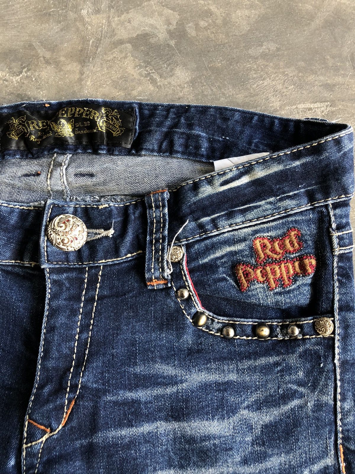 Japanese Brand Mud Max Red Papper Flared jeans Low Rise Size US 31 - 6 Thumbnail