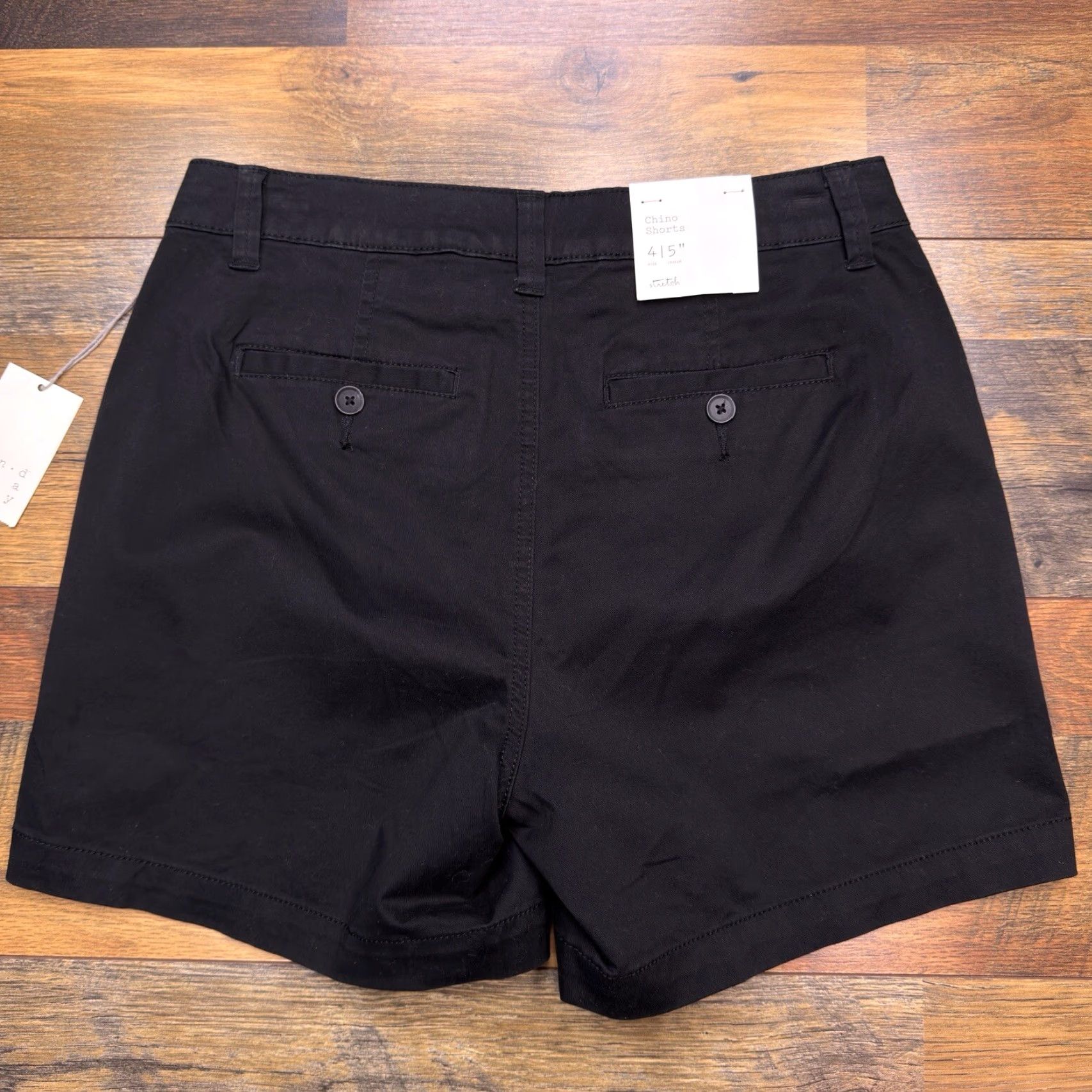 Vintage A New Day Chino Shorts Womens 4 Black 5 Inch Inseam Stretch Twill Casual Slim Regular Modern Vintage? Size 27" / US 4 / IT 40 - 2 Thumbnail