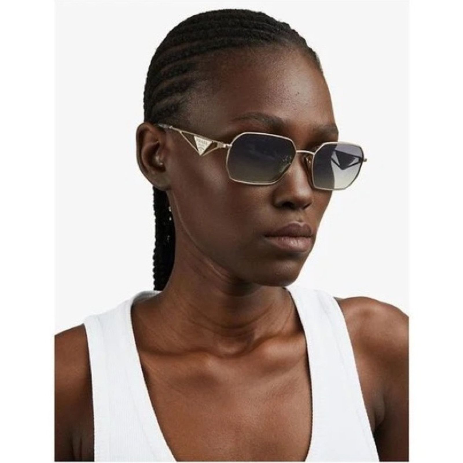 Prada PRADA Sunglasses PR A51S 1BC90A Silver/Grey Gradient Unisex Size ONE SIZE - 2 Thumbnail