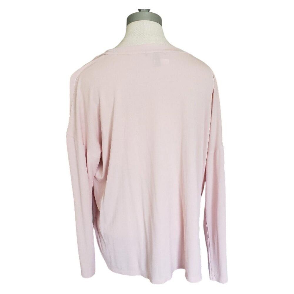 Eileen Fisher CT200 Eileen Fisher Scoop 100% Silk Peach Blouse L Size L / US 10 / IT 46 - 2 Thumbnail
