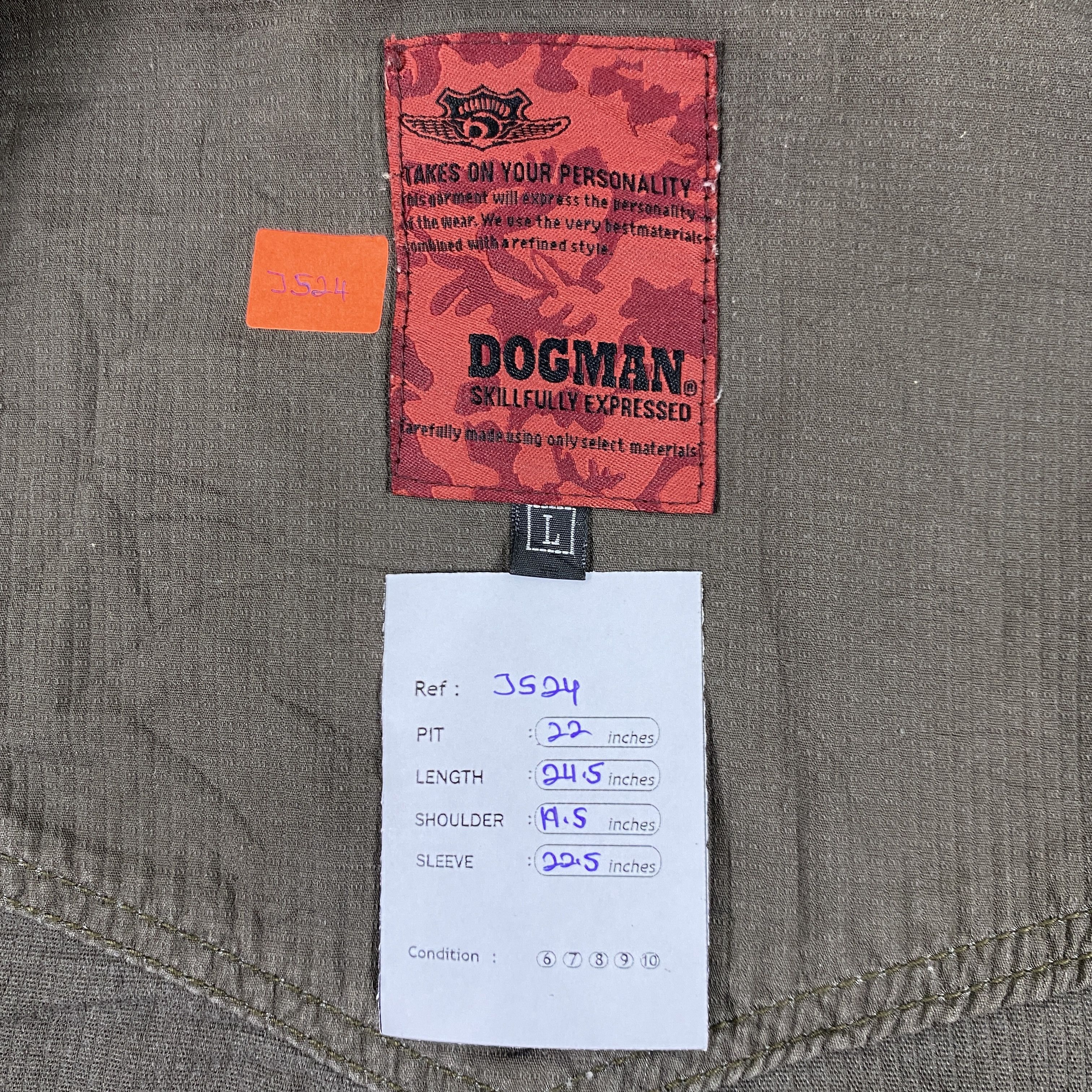 Japanese Brand Vintage Dogman Work Jacket- J524 Size US L / EU 52-54 / 3 - 12 Thumbnail