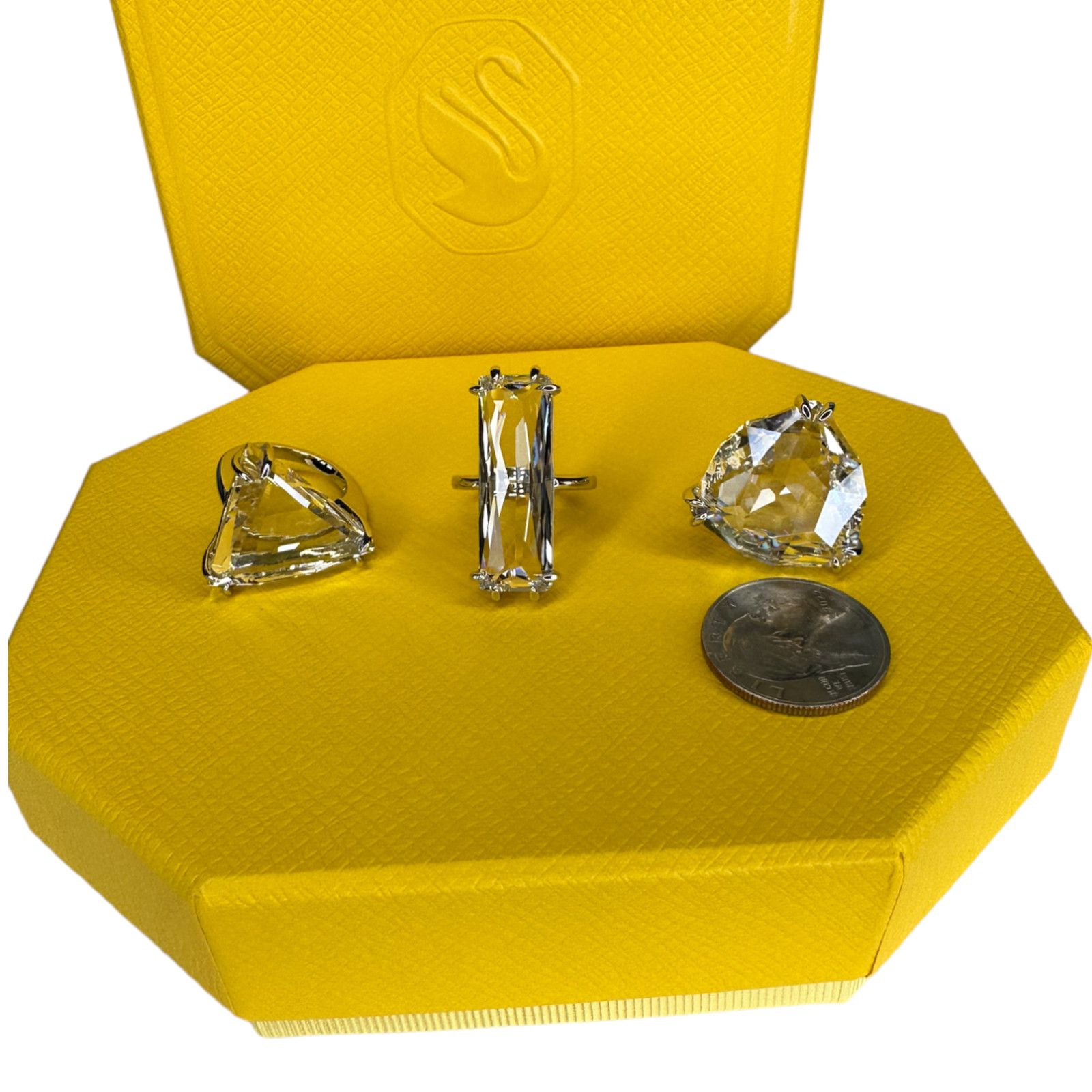 Swarovski Swarovski Mesmera cocktail ring Set (3), Mixed cuts 52 / 6 Size ONE SIZE - 5 Thumbnail