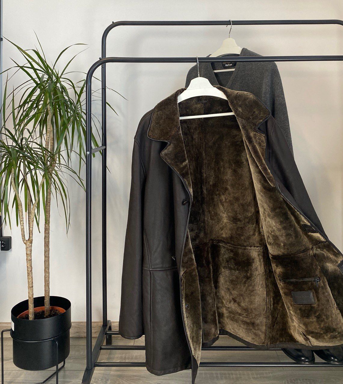 Ermenegildo Zegna Ermenegildo Zegna Shearling Coat Dark Brown Lambskin Nappa Size US XXL / EU 58 / 5 - 10 Thumbnail