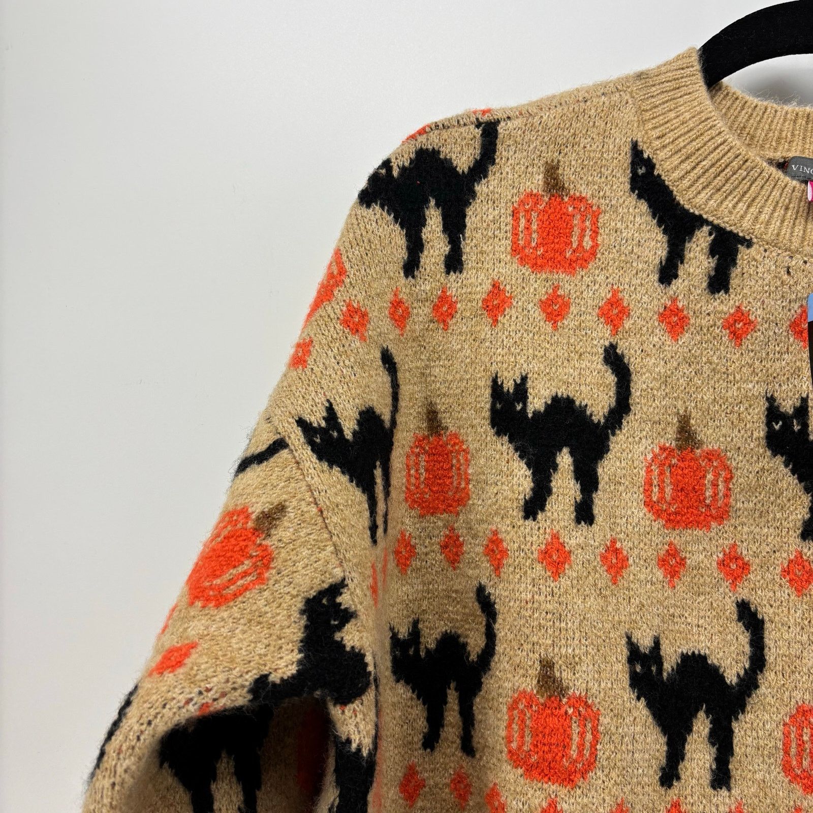 Vince Camuto Vince Camuto Size L Womens Sweater Black Cat Pumpkin Fall Size L / US 10 / IT 46 - 10 Thumbnail
