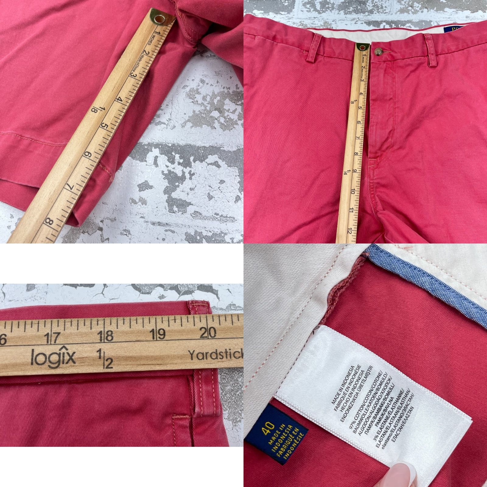 Polo Ralph Lauren Polo Ralph Lauren Chino Shorts Men 40 Pink Classic Fit Twill Casual Adult” Size US L / EU 52-54 / 3 - 8 Thumbnail