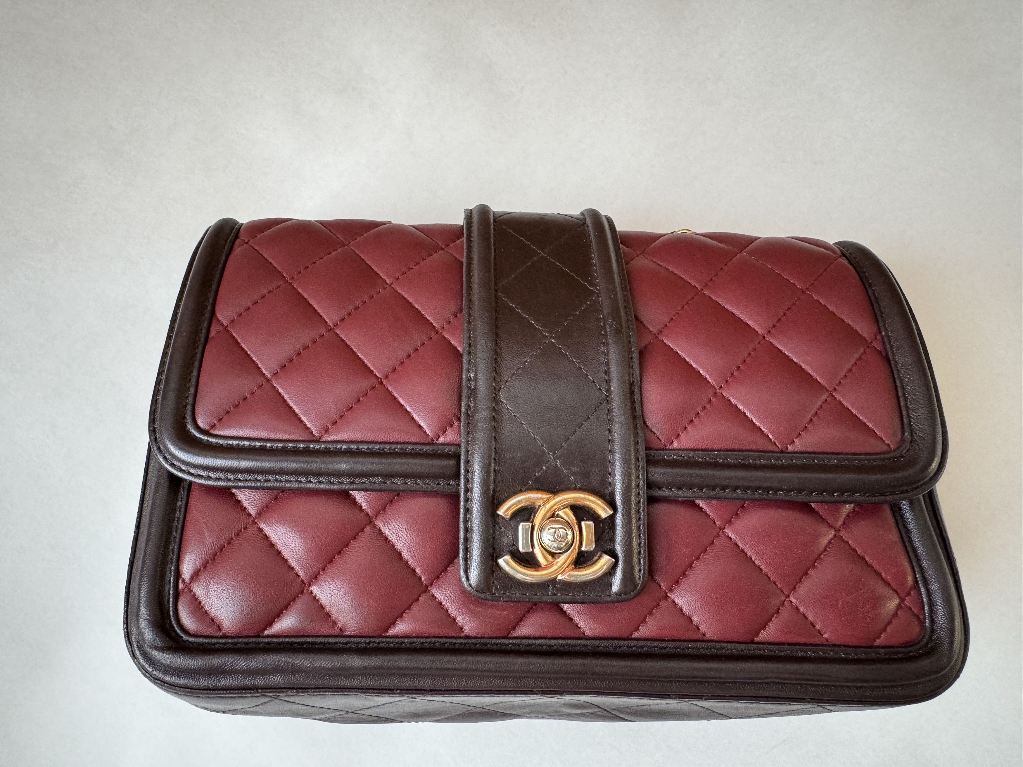 Chanel CHANEL Elegance Flap Bag GHW Lambskin Leather Black Size ONE SIZE - 2 Thumbnail
