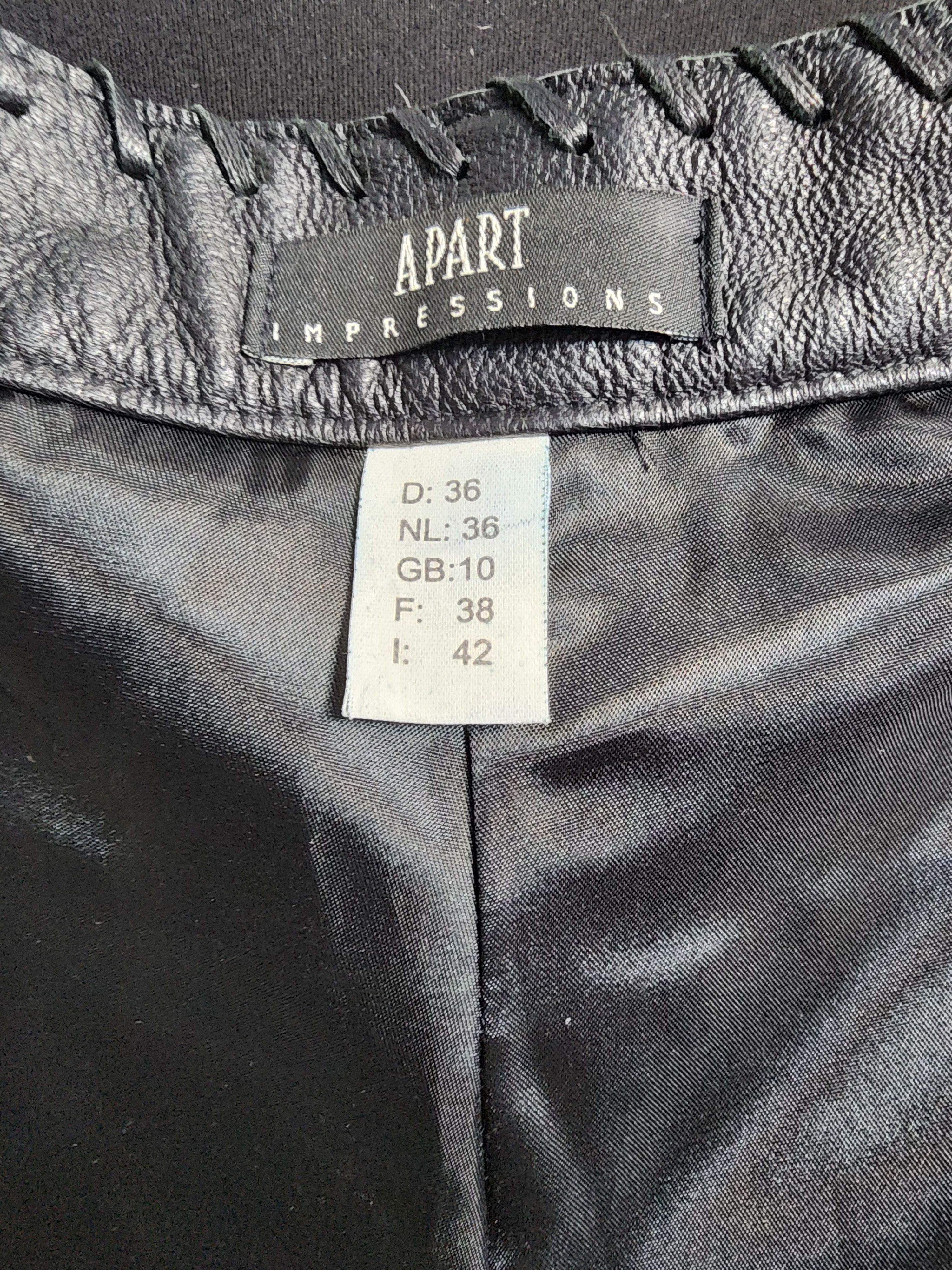 Genuine Leather Black Leather Pants: Women's Denim Style Leather Trousers Size 31" - 10 Thumbnail