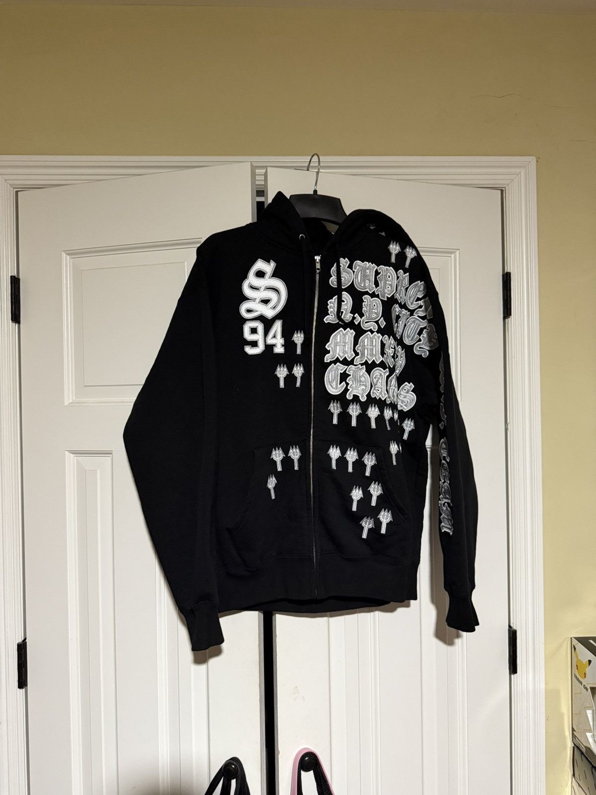 Supreme Supreme Black League Champs Zip-Up Hoodie | Grailed