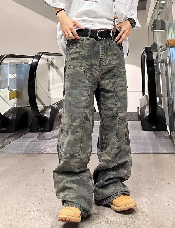 VIBE Street camouflage logging straight-leg overalls Size US 32 / EU 48 - 2 Thumbnail