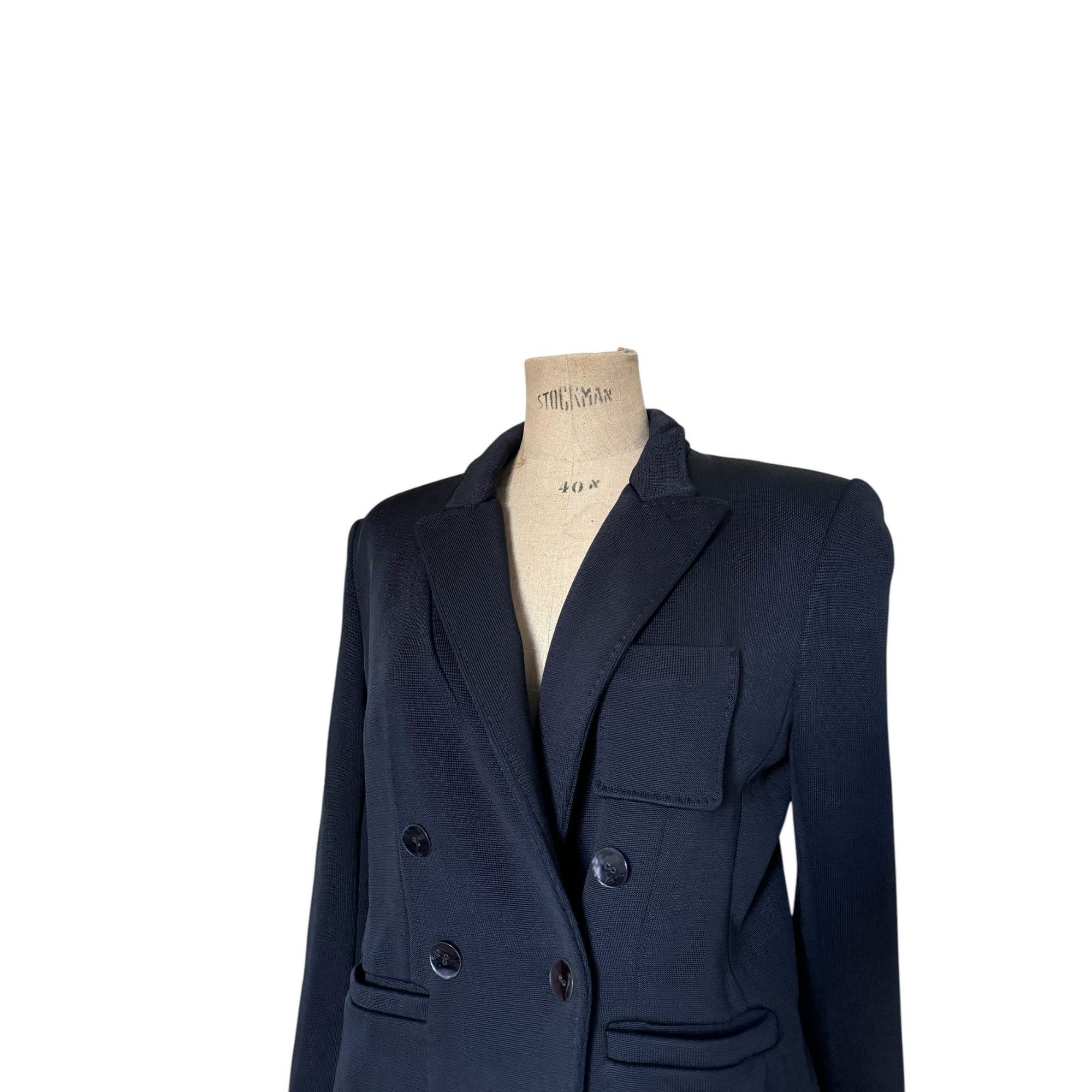 Tom Ford × Yves Saint Laurent Tom Ford Heavy Navy Blazer Jacket Size L / US 10 / IT 46 - 2 Thumbnail
