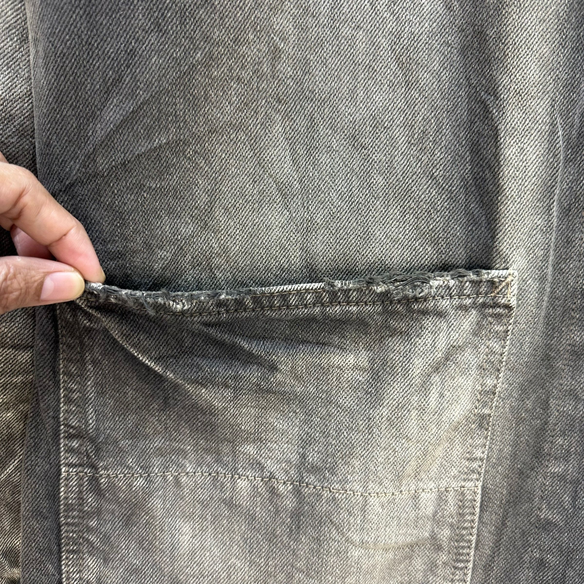 Japanese Brand SPELL BOUND TRASHED DENIM WORK JACKET #8819-028 Size US M / EU 48-50 / 2 - 5 Thumbnail