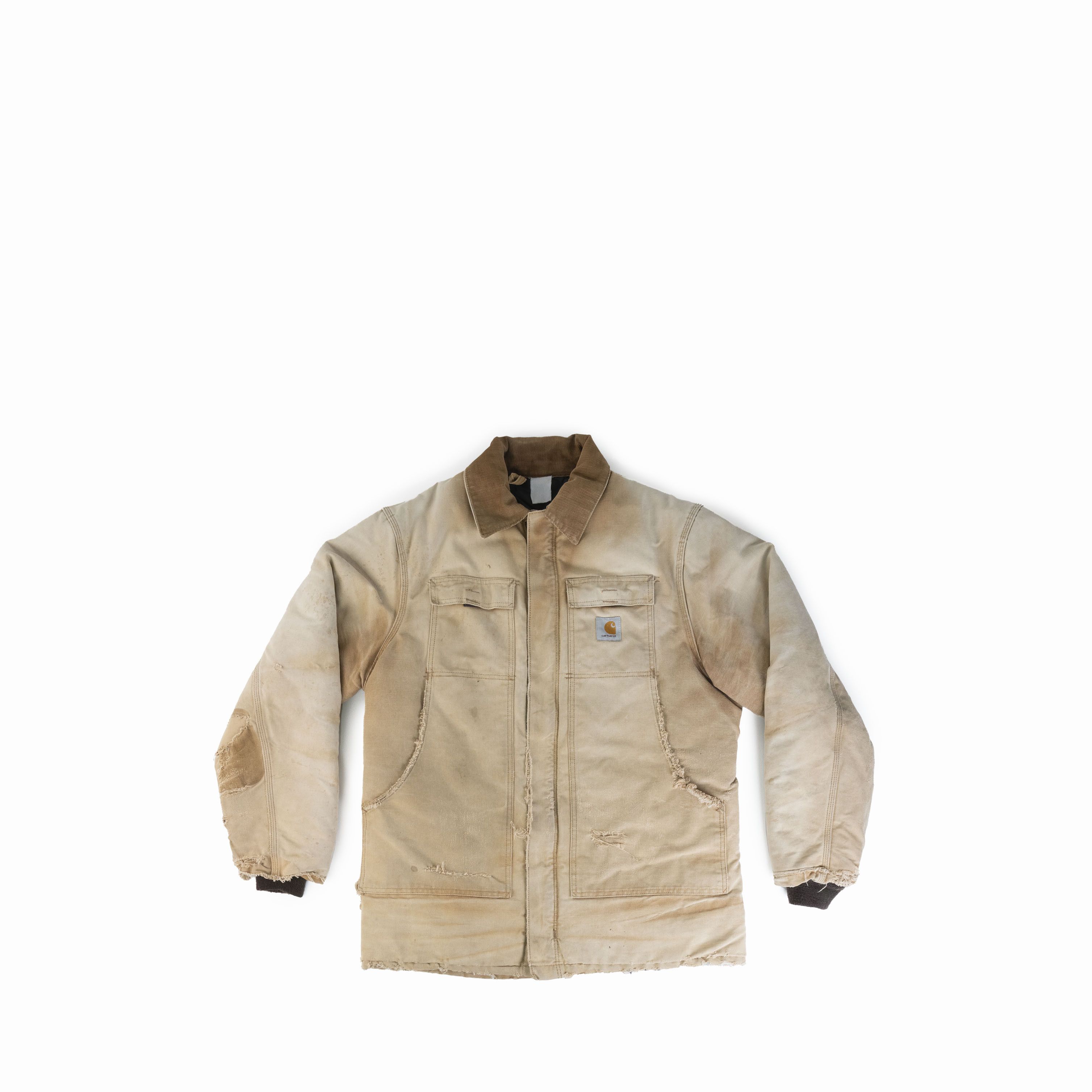 Vintage 1980's Carhartt Duck Quilt Lined Thrashed Jacket