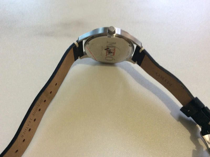 Designer Miro black dial black leather strap watch Size ONE SIZE - 6 Thumbnail