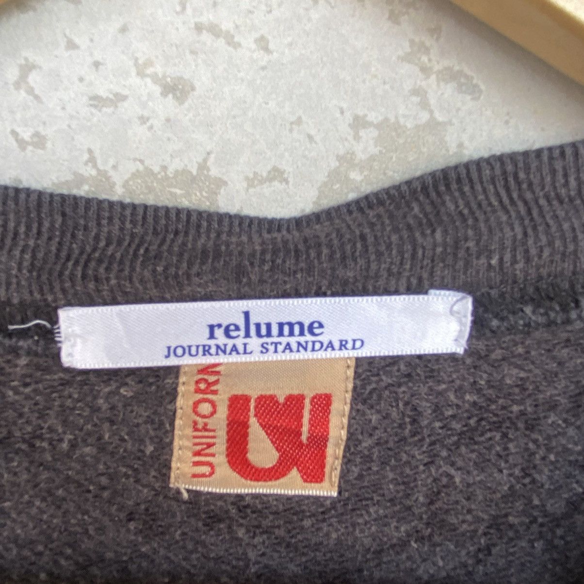 Other Vintage Relume Uniform Big Printed Crewneck Sweatshirt Brown Size US L / EU 52-54 / 3 - 6 Thumbnail