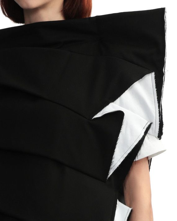 Comme des Garcons Rare comme des garcons AW23 TUCK TIERED WOOL volume TOP Size S / US 4 / IT 40 - 6 Thumbnail