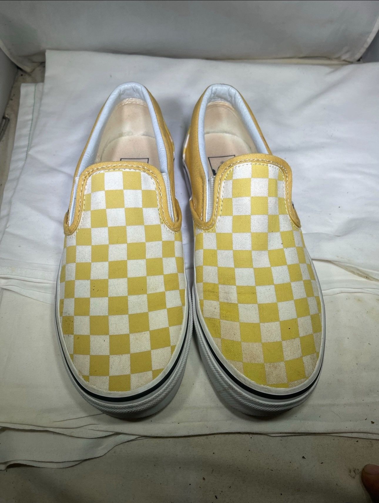 Vans PreOwned Vans Slip-on Checkered Yellow Women's 7 Size US 7 / IT 37 - 2 Thumbnail