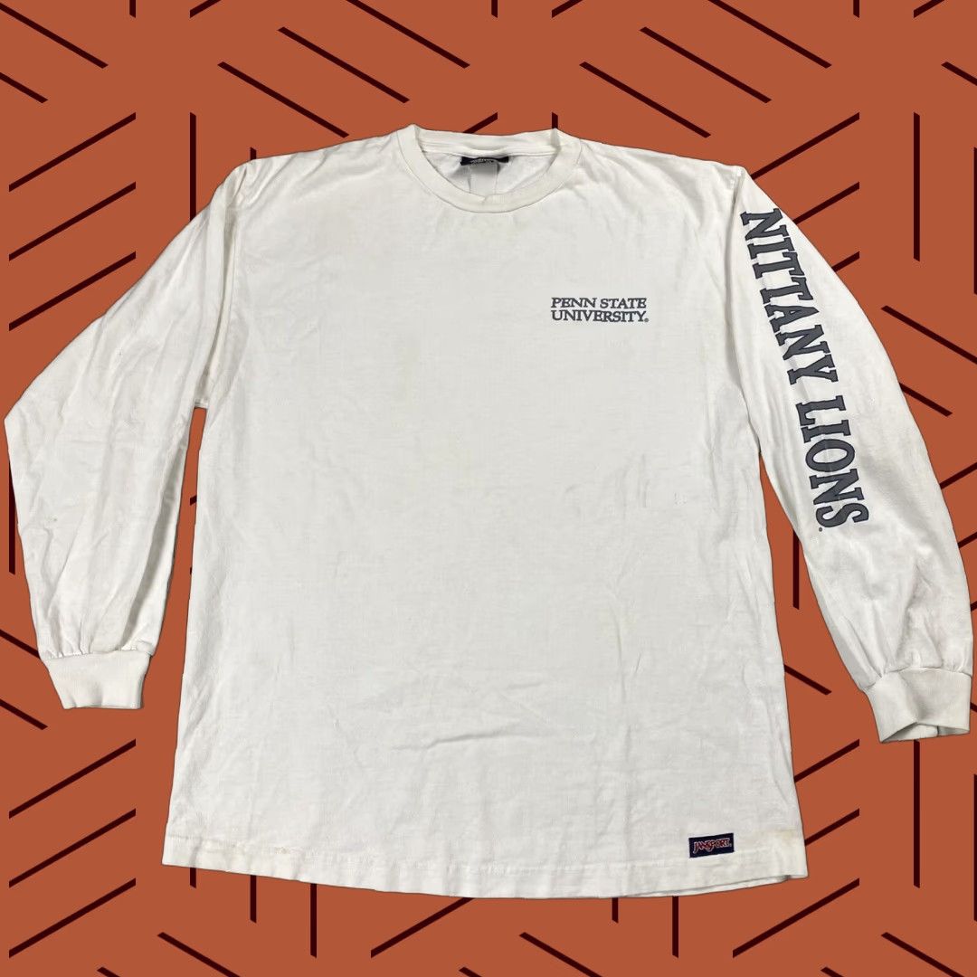 Jansport VINTAGE JanSport Penn State Long Sleeve T-Shirt Large White Nittany Lions Mens Size US L / EU 52-54 / 3 - 1 Thumbnail