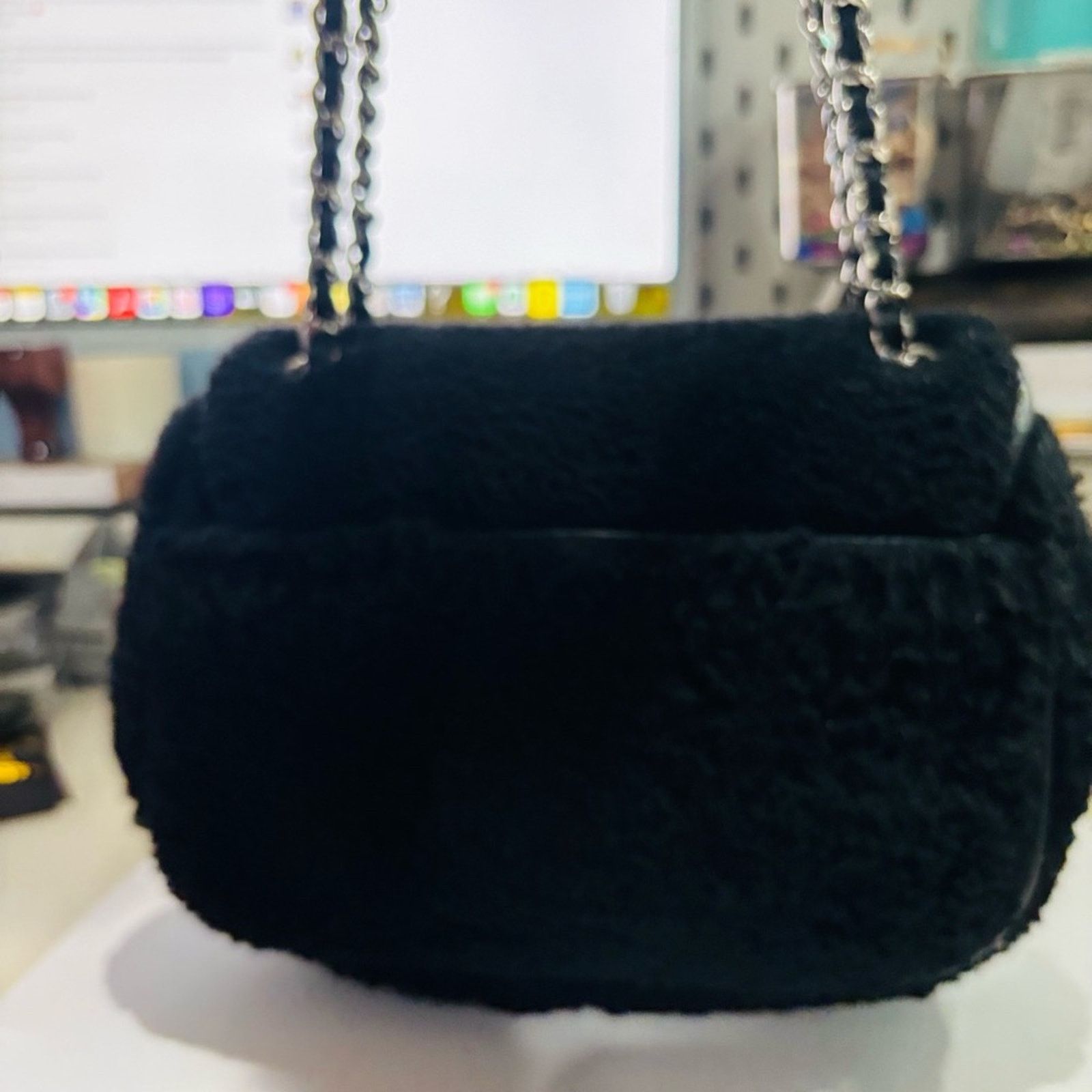 Michael Kors MICHAEL KORS Black Sloan Convertible Shearling Shoulder Bag Size ONE SIZE - 4 Thumbnail