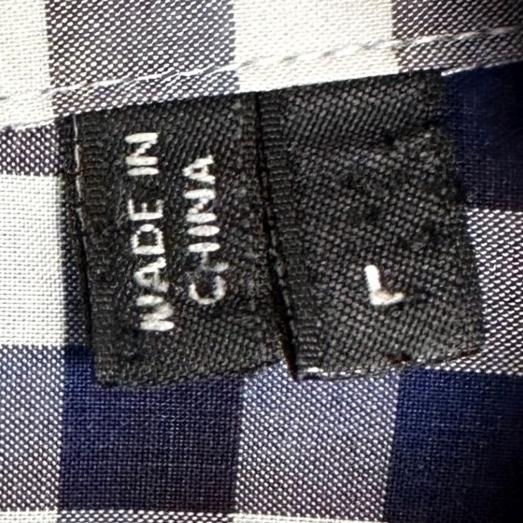 Theory Theory Shirt Mens Large Navy White Button Up Gingham Check Casual Long Sleeve Size US L / EU 52-54 / 3 - 5 Thumbnail
