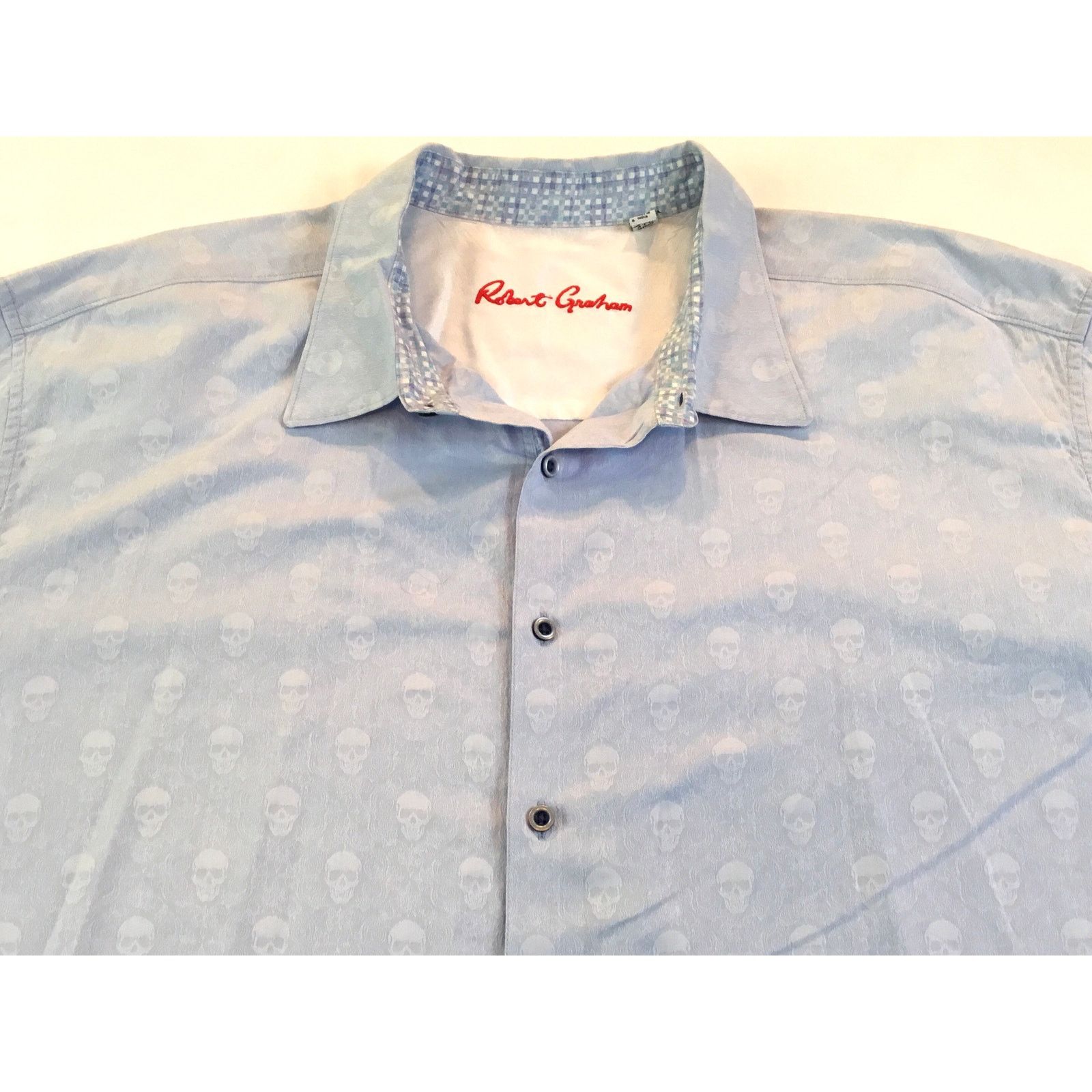 Robert Graham Robert Graham 4XL Blue Shirt Skulls Short Sleeve 4XLarge Size US XXL / EU 58 / 5 - 3 Thumbnail