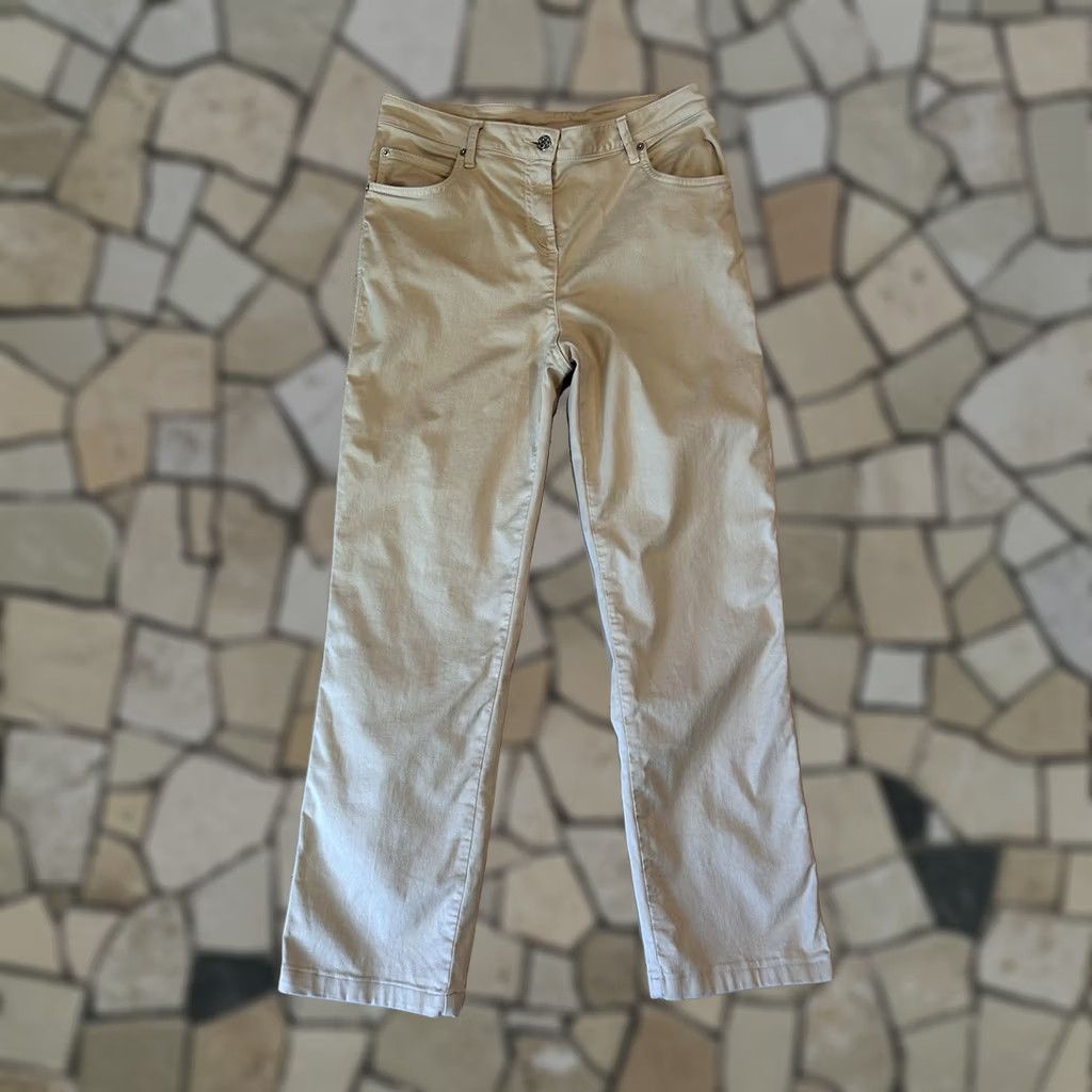 Vintage St John 5 Pocket Tan Twill Pants Women’s 8 Size 30" / US 8 / IT 44 - 1 Thumbnail