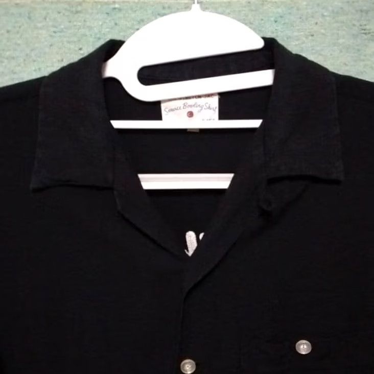 Vintage VINTAGE 60s Bowling Shirt Black Chain Stitch Open Collar Mens M Used Size US M / EU 48-50 / 2 - 4 Thumbnail