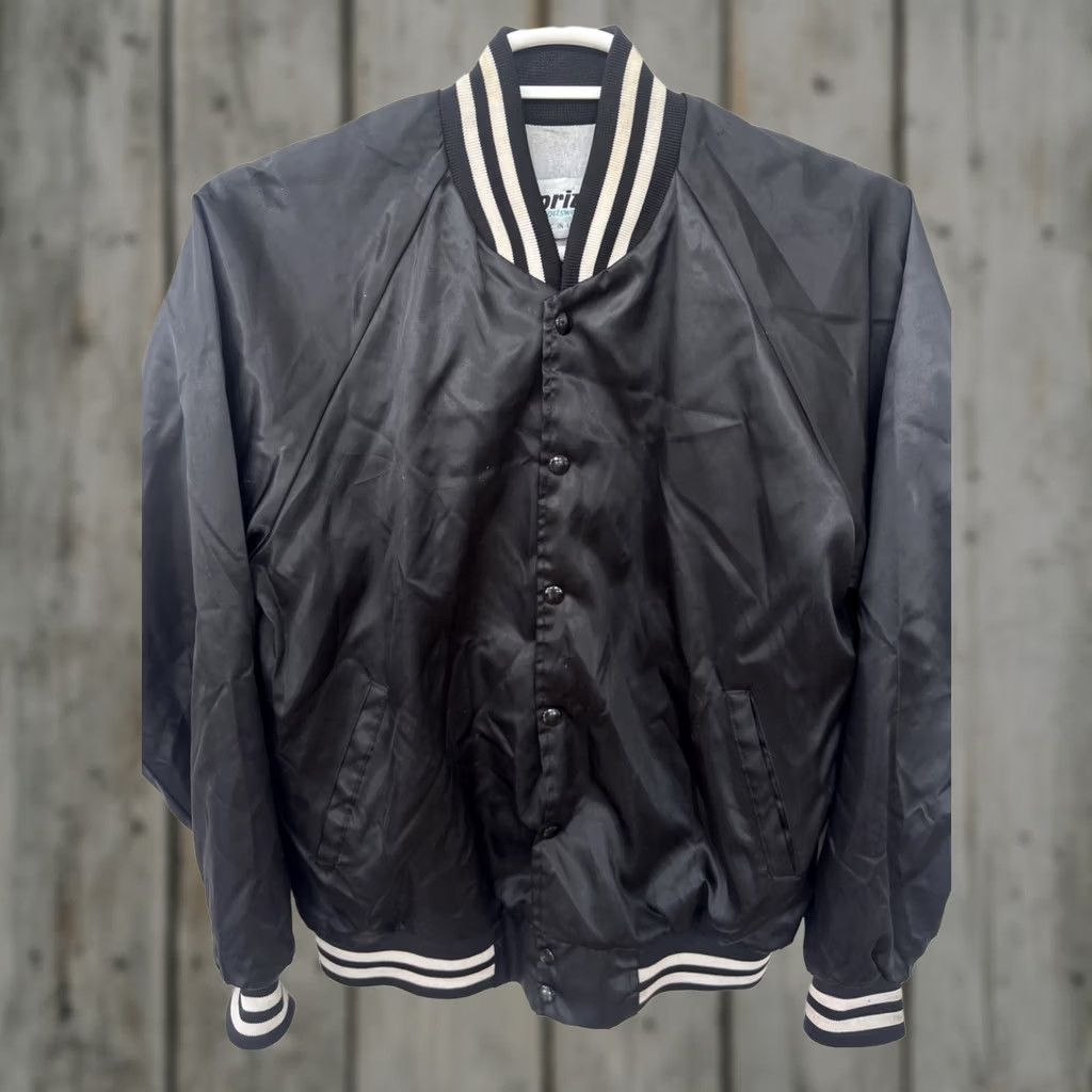 Vintage VINTAGE Chevy Satin Jacket Mens Large Black USA Horizon Embroidered Zip Satin Jacket Satin Zip Johnson Dodge Boys Theme Mens Size US L / EU 52-54 / 3 - 1 Thumbnail