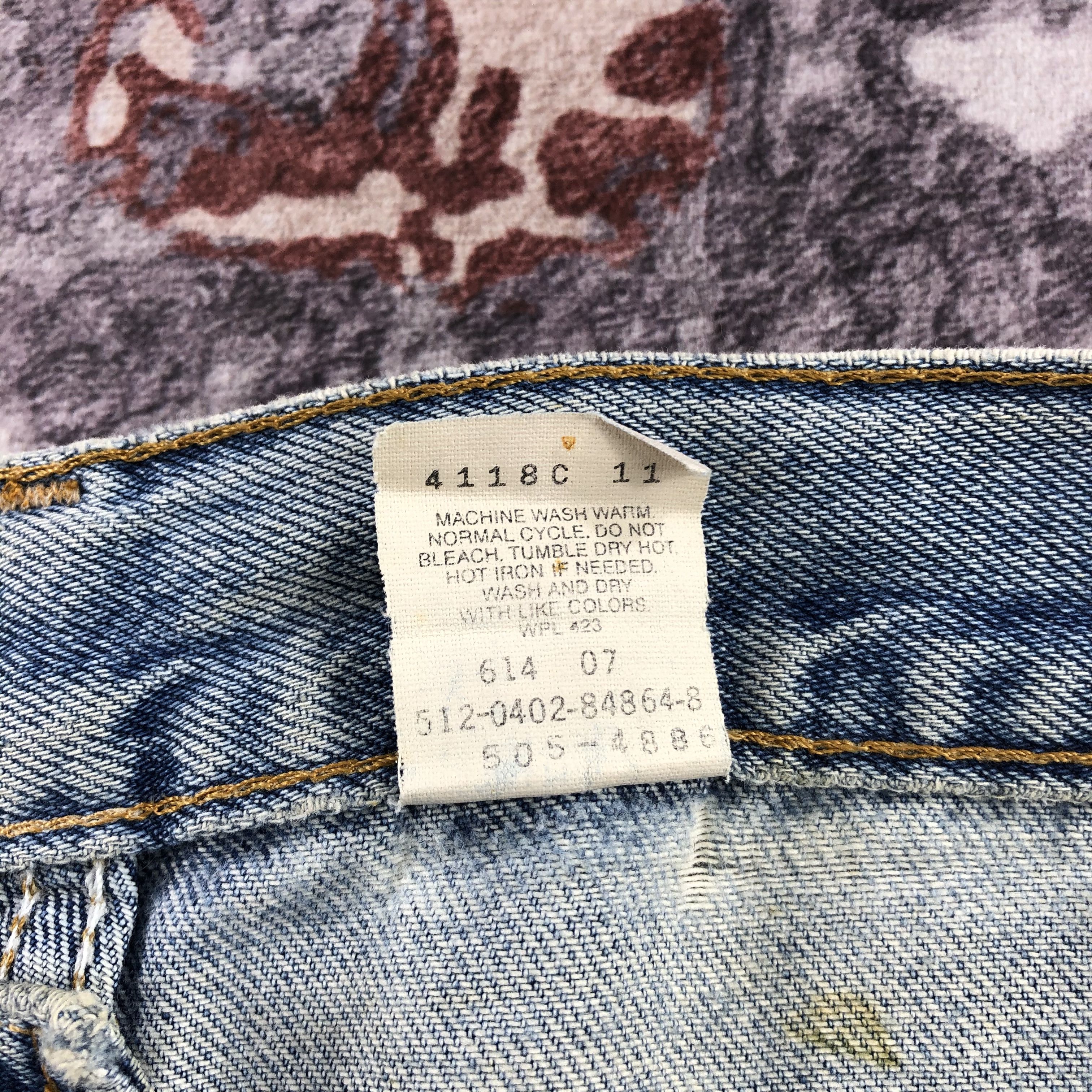 Levi's × Vintage Vintage 90s Ripped Levis 505 Jeans-JM2451 Size US 34 / EU 50 - 14 Thumbnail