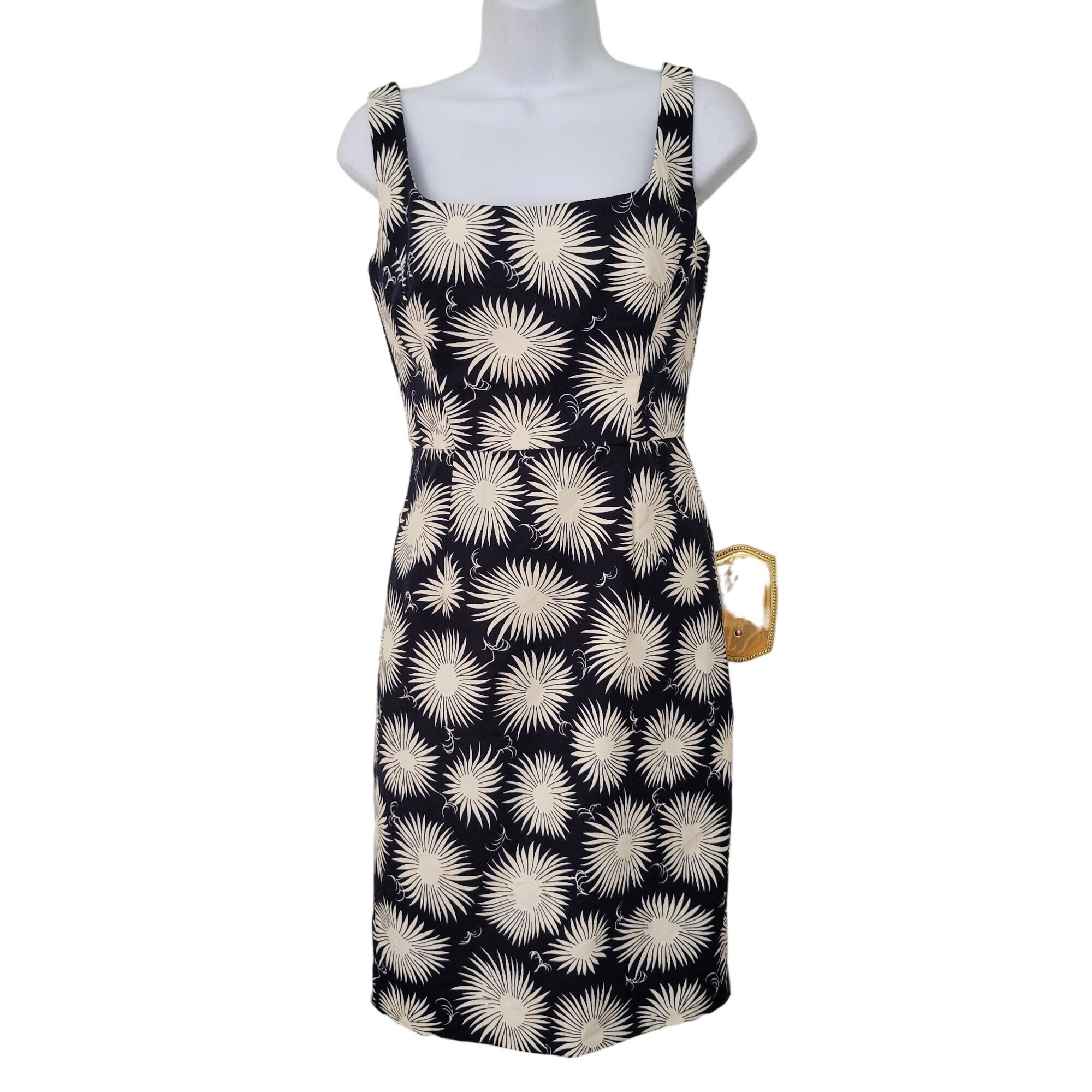 MILLY Milly New York 2 Sleeveless Sheath Cotton Dress Floral Print Size XS / US 0-2 / IT 36-38 - 3 Thumbnail