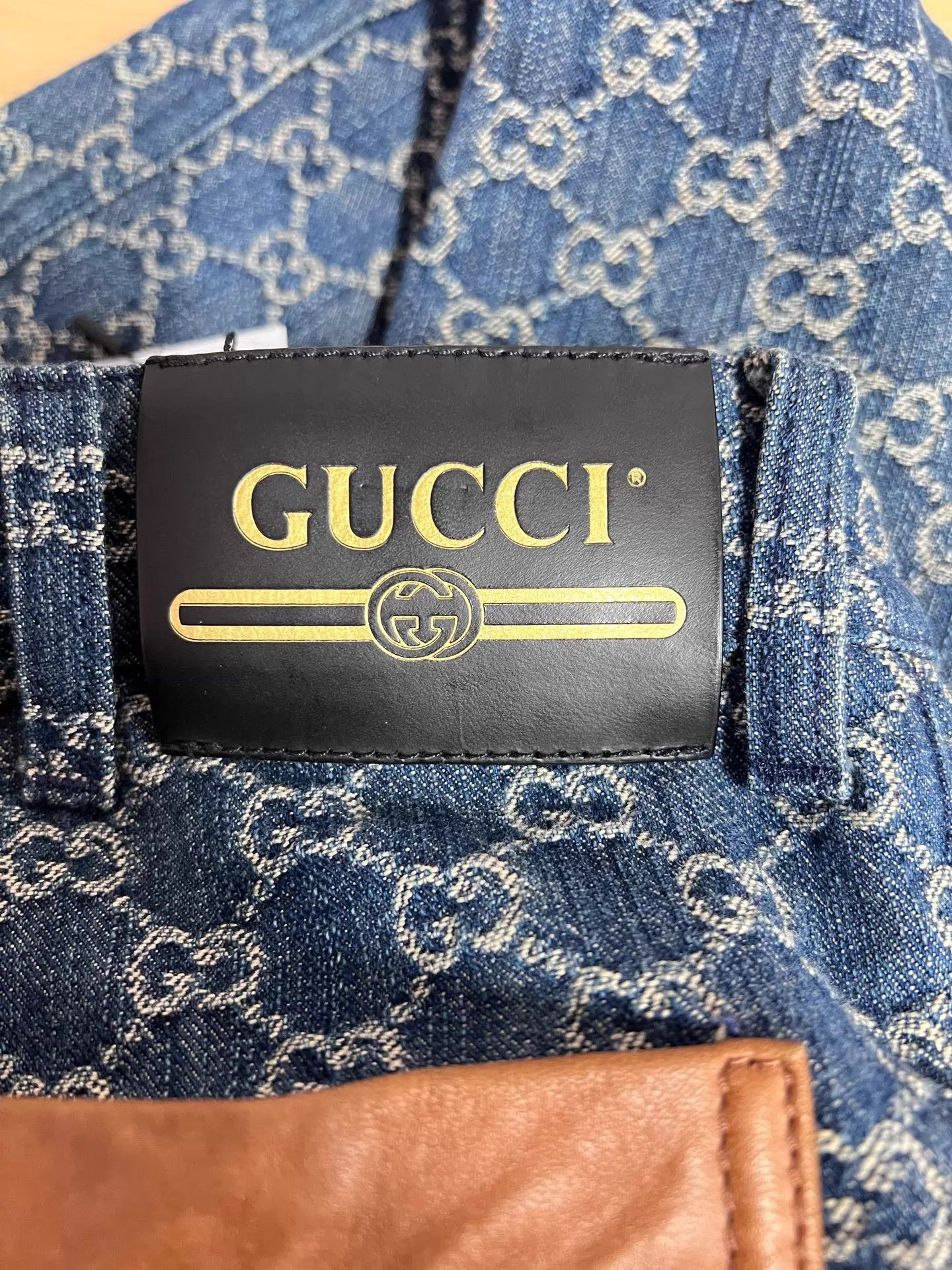 Gucci Gucci GG jacquard leather tag jeans 30 mint Size 30" / US 8 / IT 44 - 5 Thumbnail