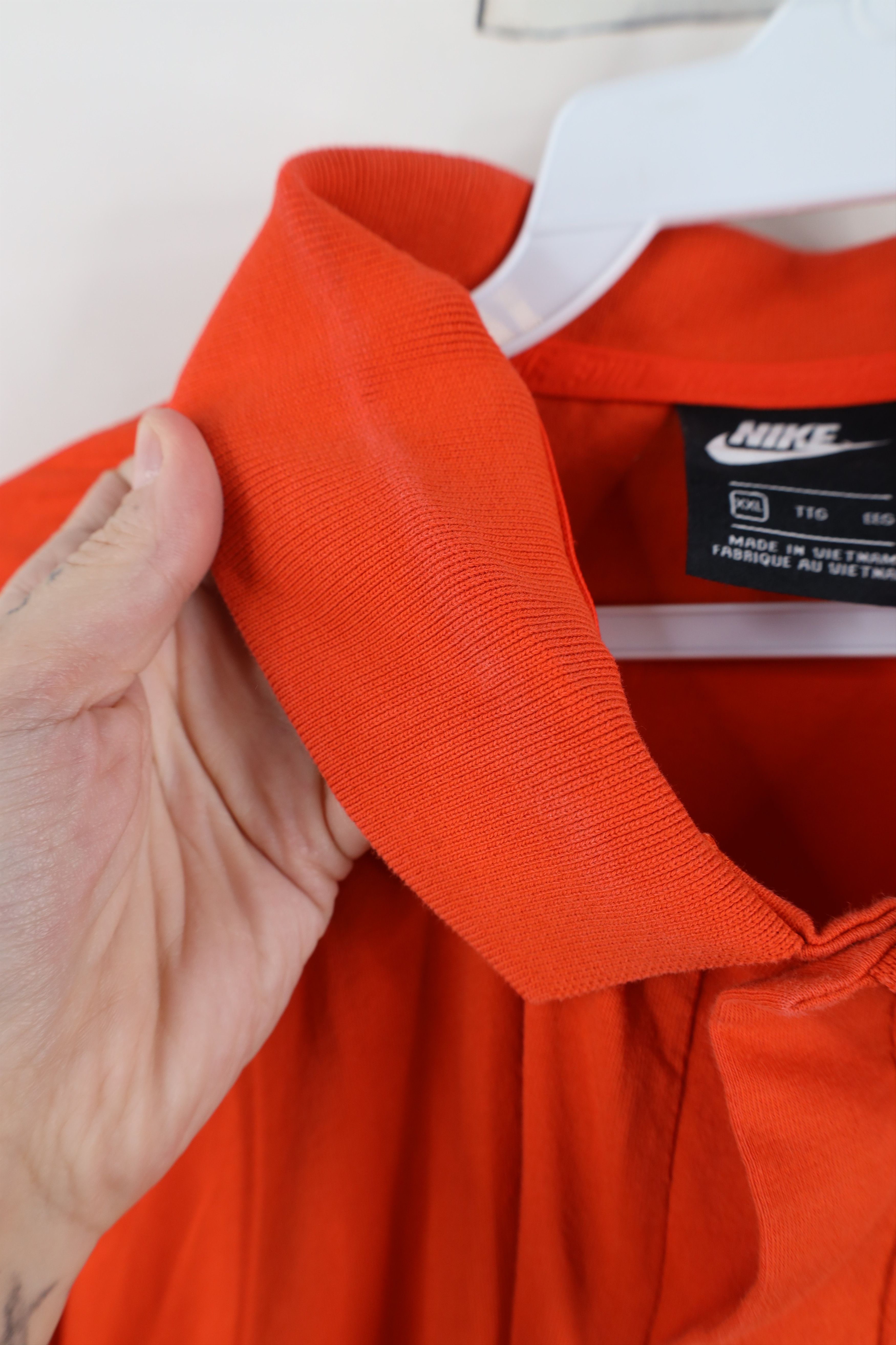 Nike Vintage Y2K Nike Spell Travis Scott Mini Swoosh Polo Orange Size US XXL / EU 58 / 5 - 6 Thumbnail