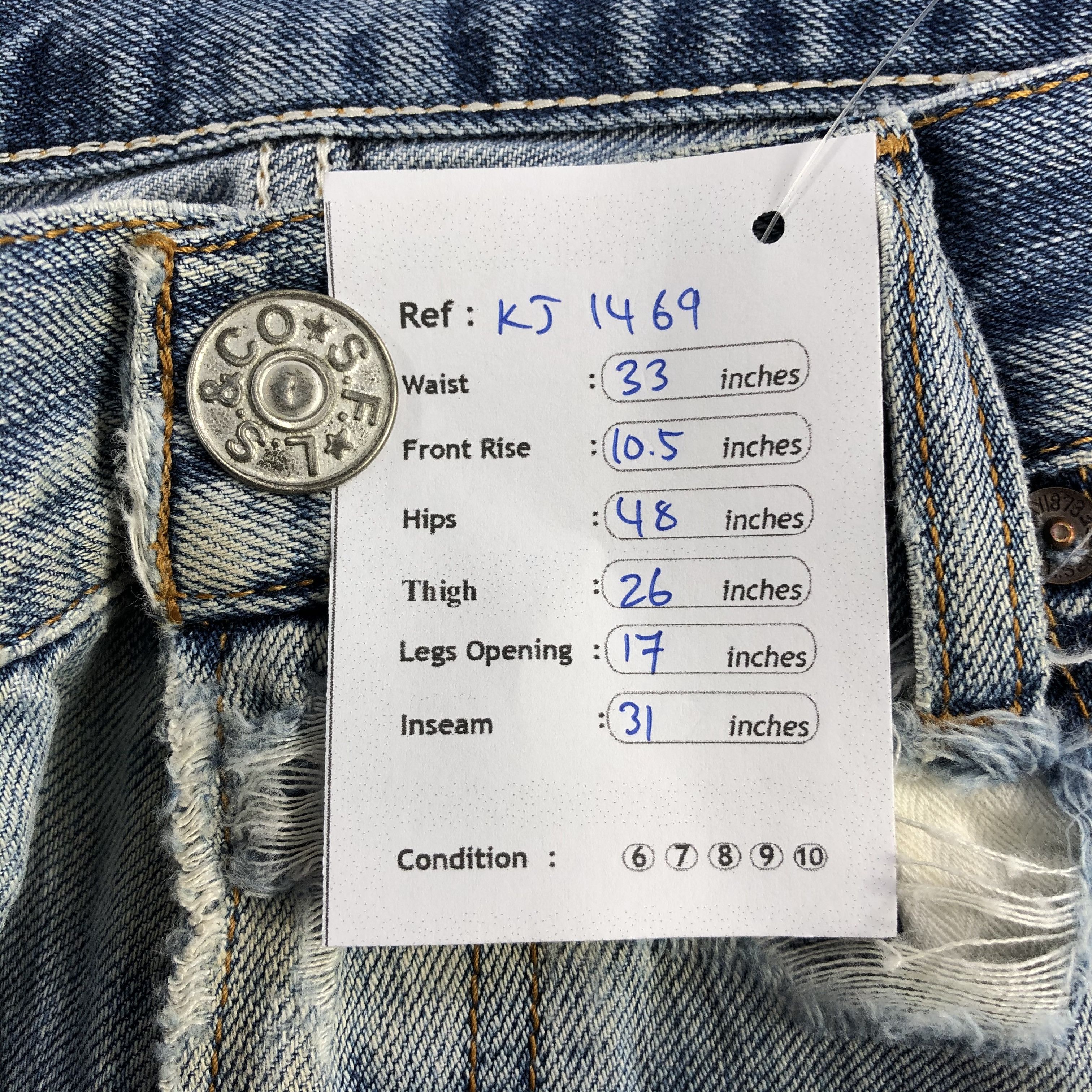 Levi's Vintage Levi's 503 Jeans Faded Blue Denim KJ1469 Size US 33 - 13 Thumbnail