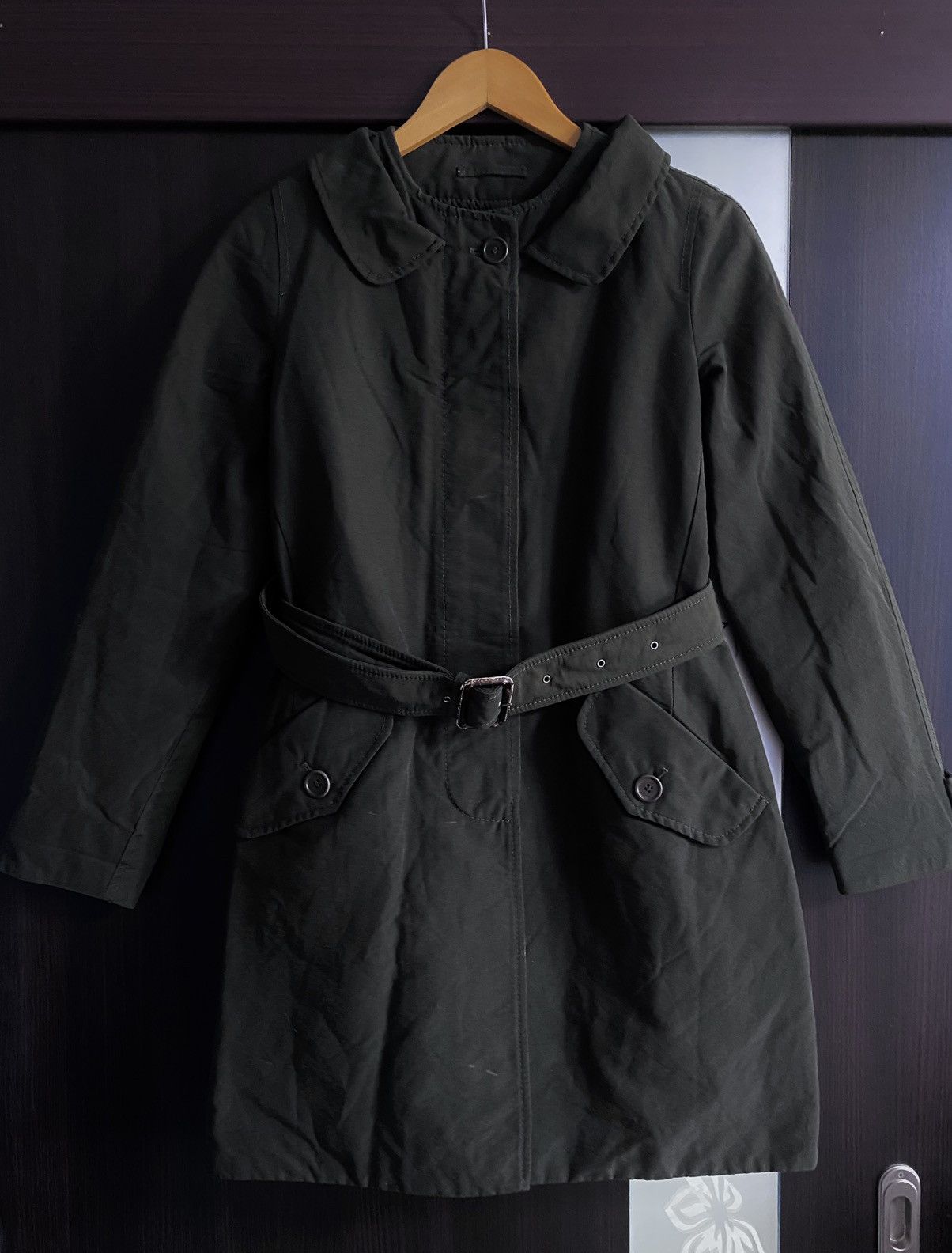 Aspesi Alberto Aspesi Thermore Insulated Khaki Green Trench Coat Size M / US 6-8 / IT 42-44 - 2 Thumbnail