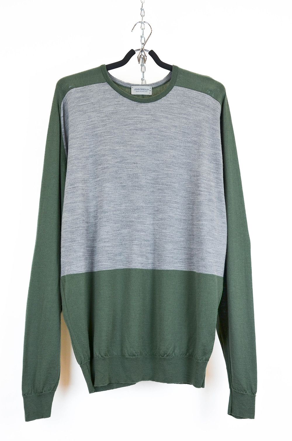 John Smedley John Smedley Wool Sweater XL Grey/Green Size US XL / EU 56 / 4 - 1 Thumbnail