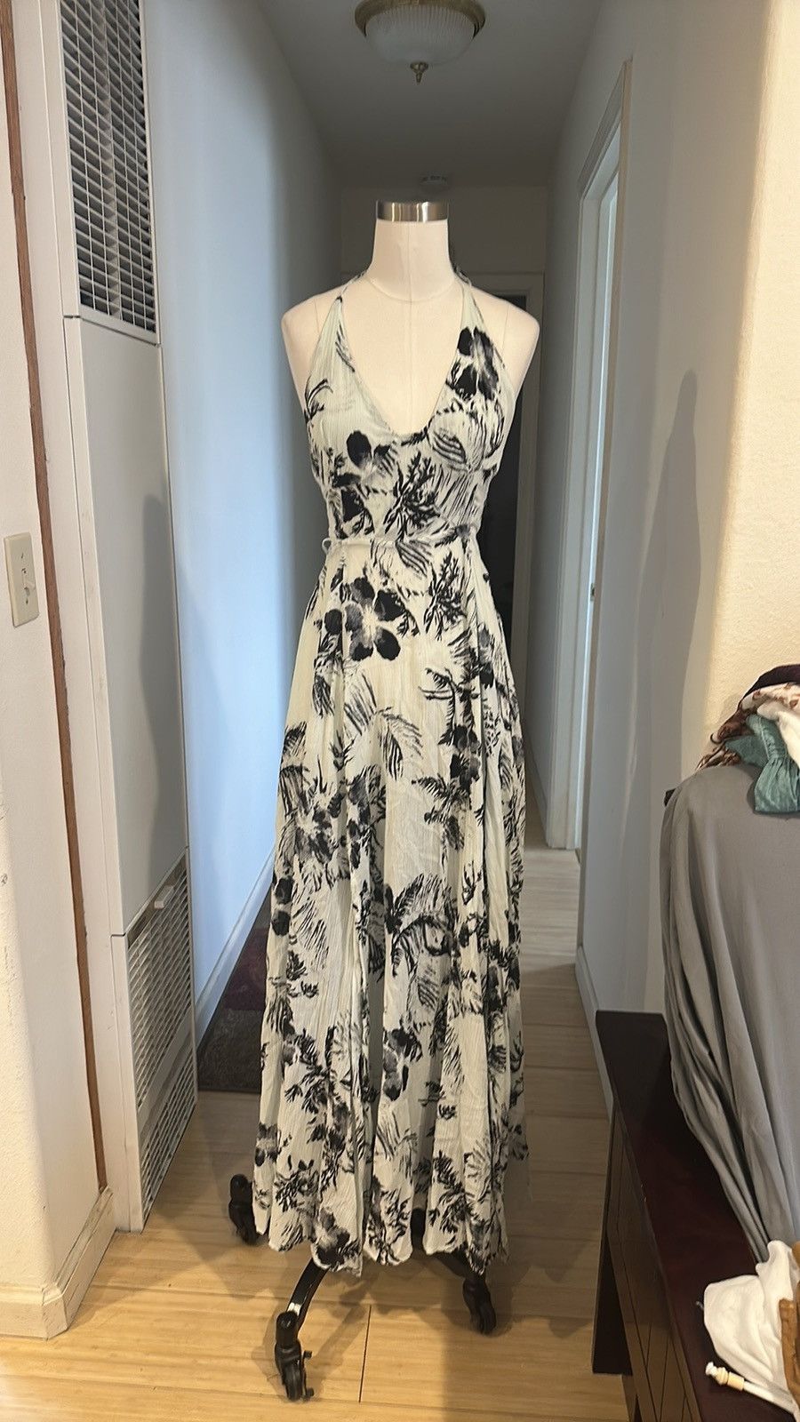 Free People Lille Maxi Dress in Blue Floral Size XS / US 0-2 / IT 36-38 - 5 Thumbnail